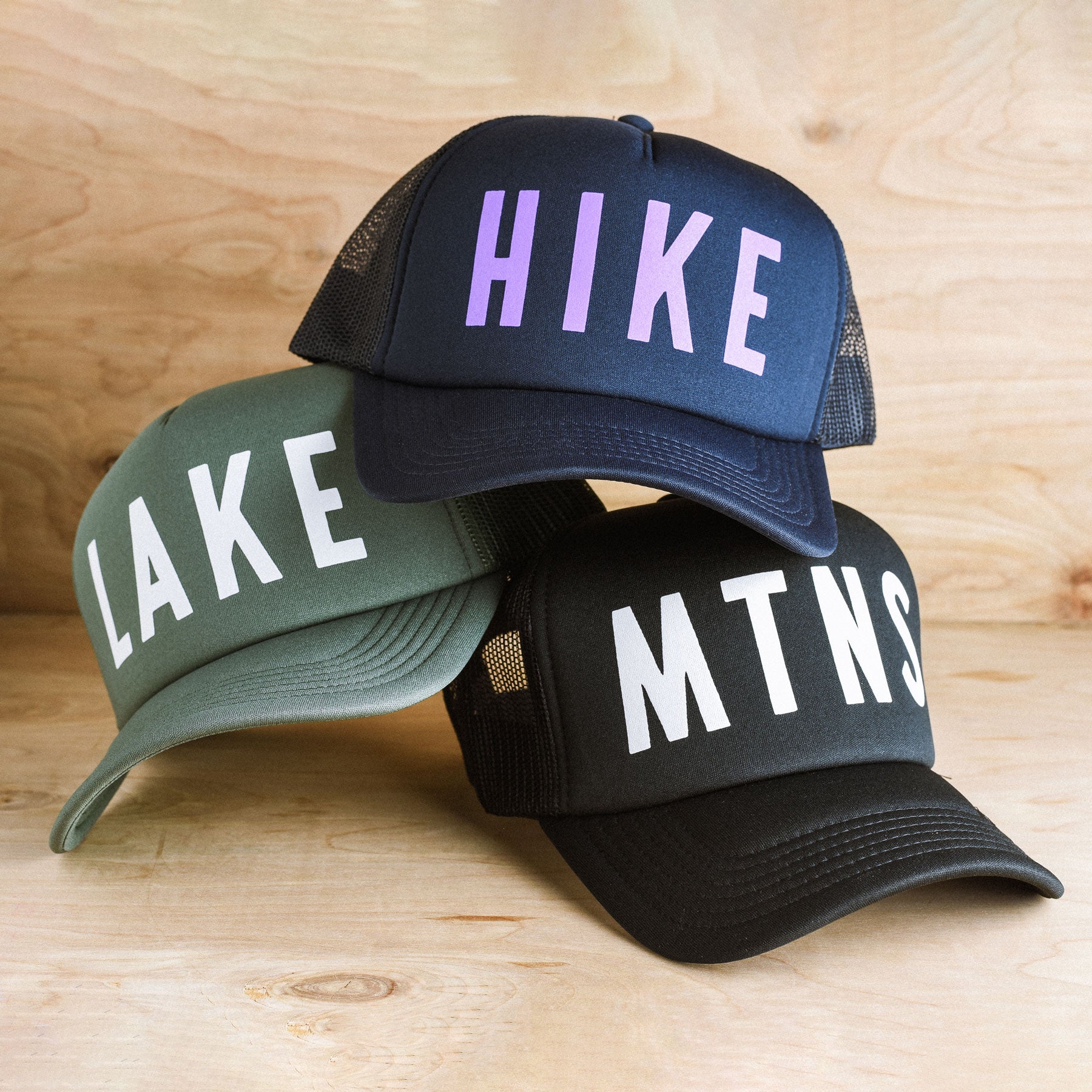 Adventure ready trucker hats by Endless August Supply co