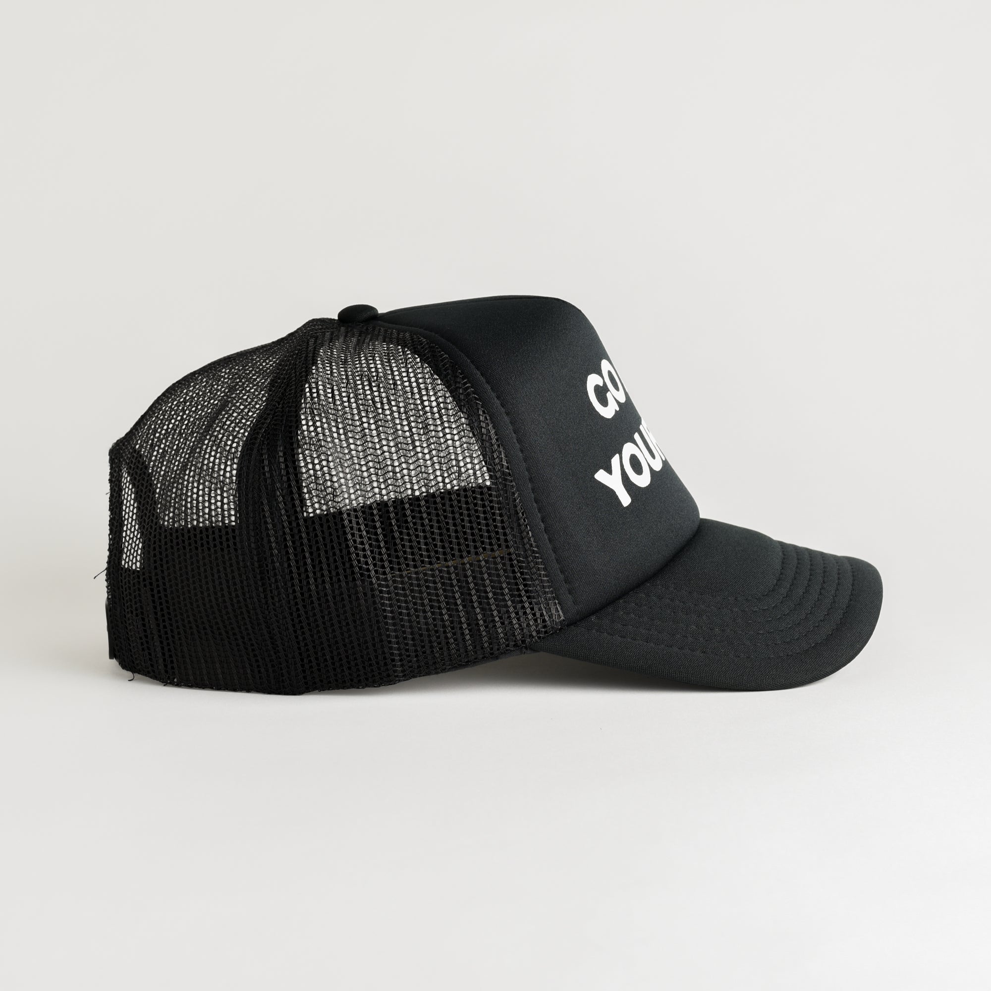 Go Ask Your Dad Recycled Trucker Hat - black
