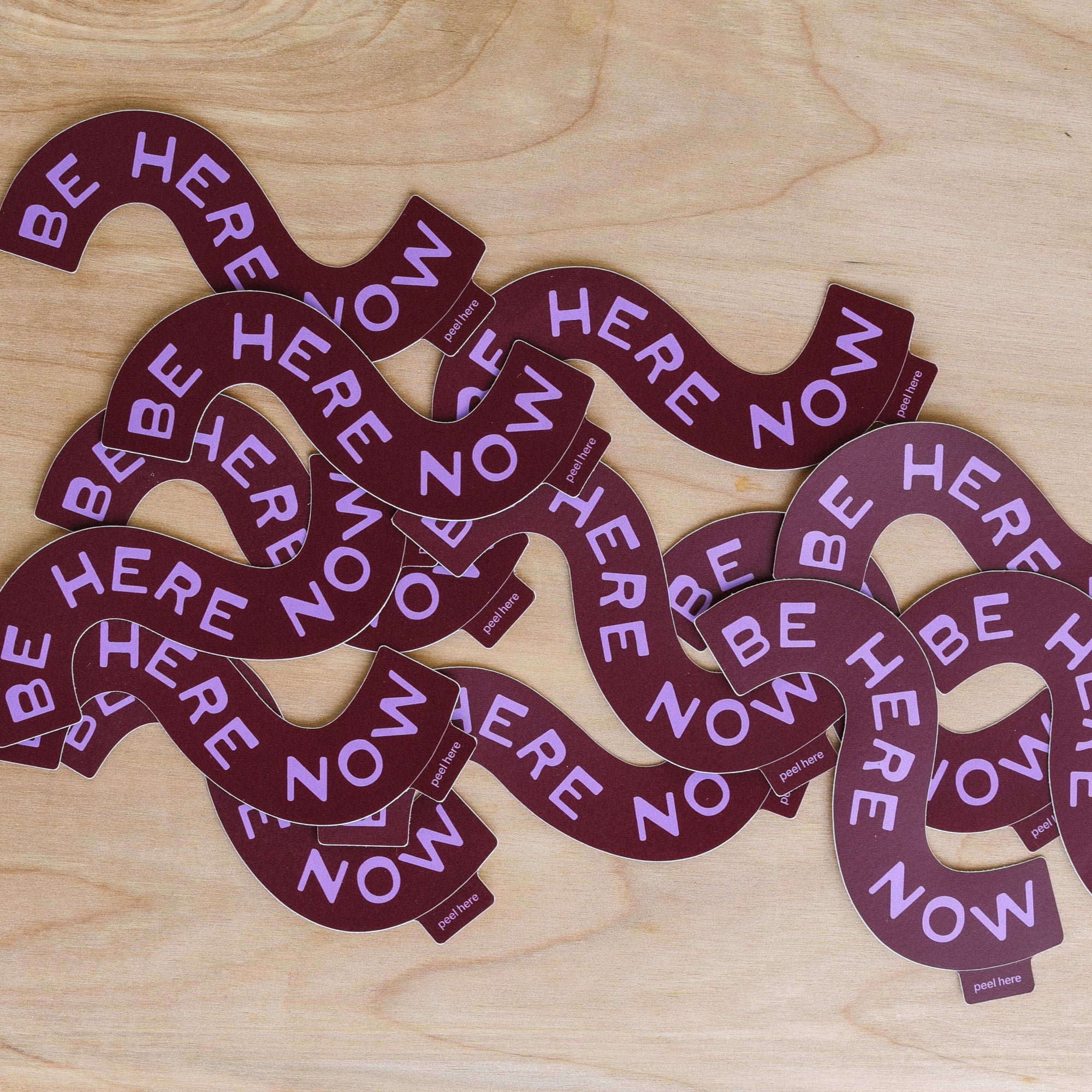 Be Here Now Sticker - purple