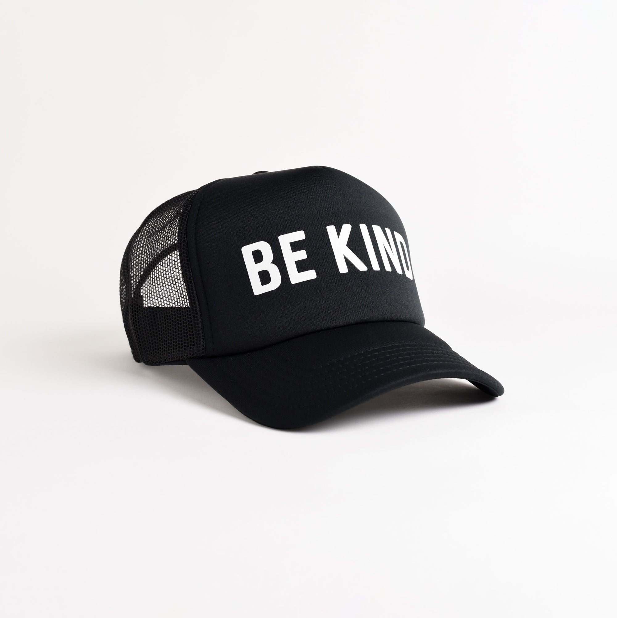 Be Kind Recycled Trucker Hat - black