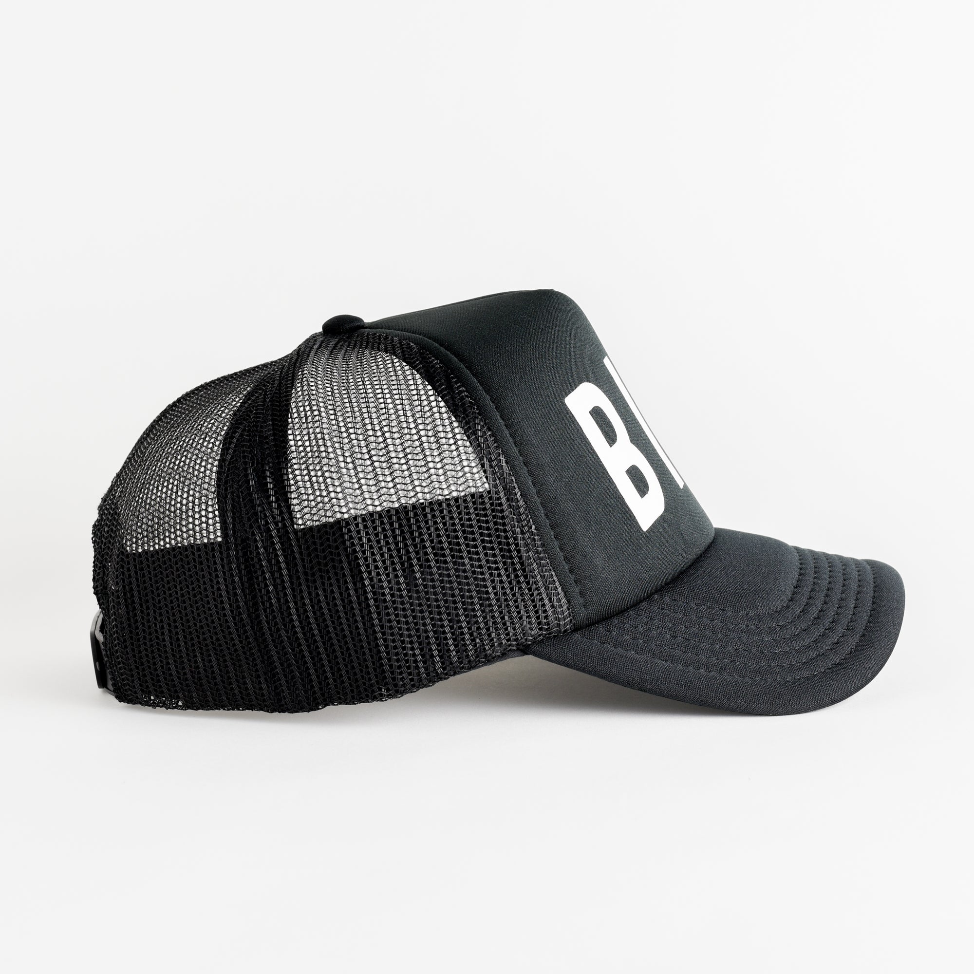 Bike Recycled Trucker Hat - black