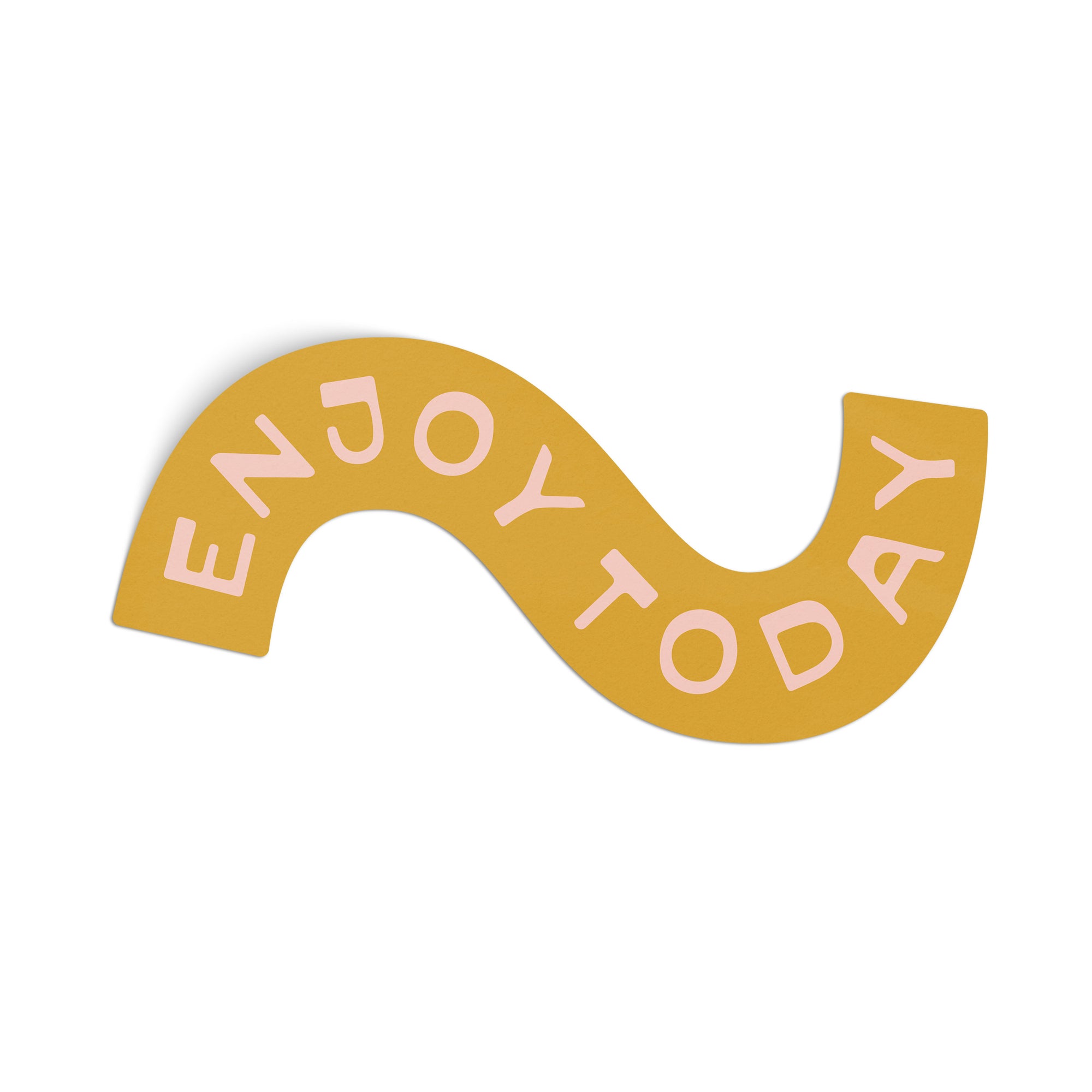 Enjoy Today Large Sticker - yellow