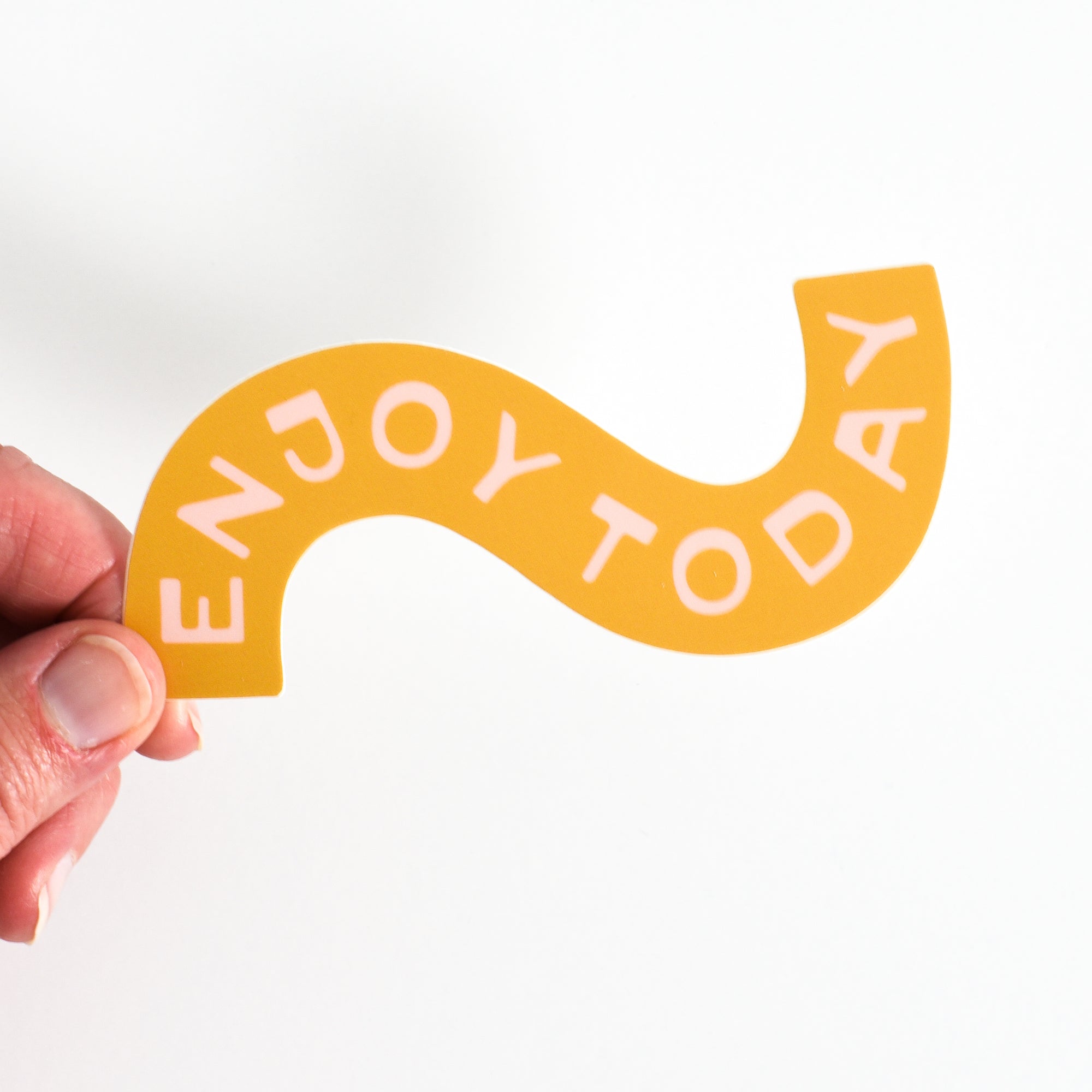 Enjoy Today Large Sticker - yellow
