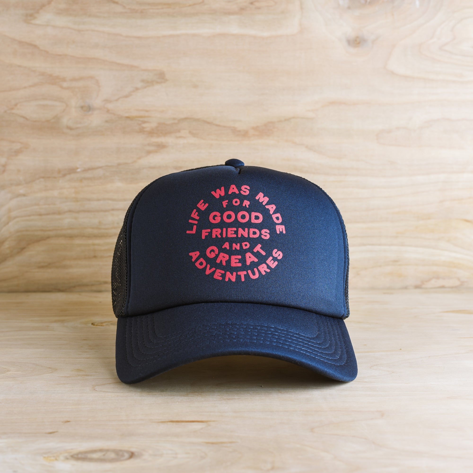 Great Adventures Recycled Trucker Hat - navy