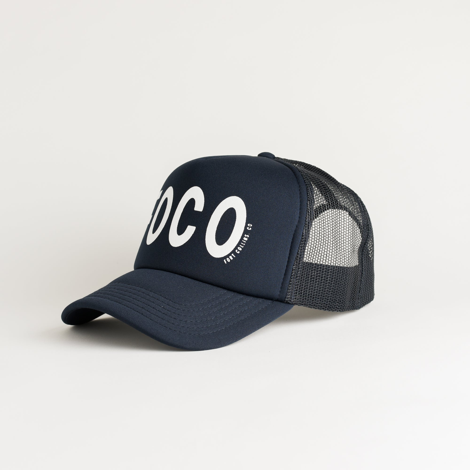 Fort Collins Recycled Trucker Hat - navy