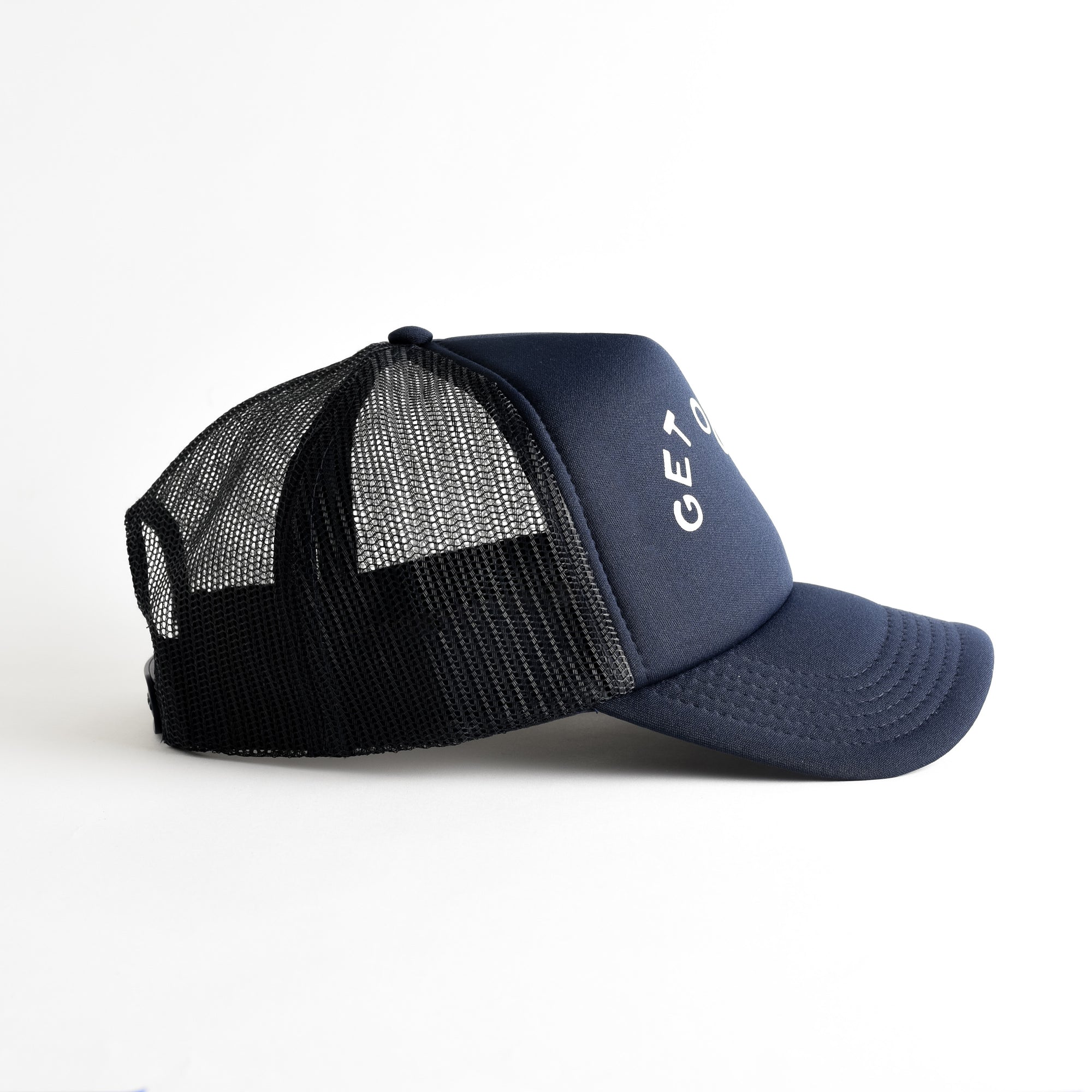 Get Out There Recycled Trucker Hat - navy