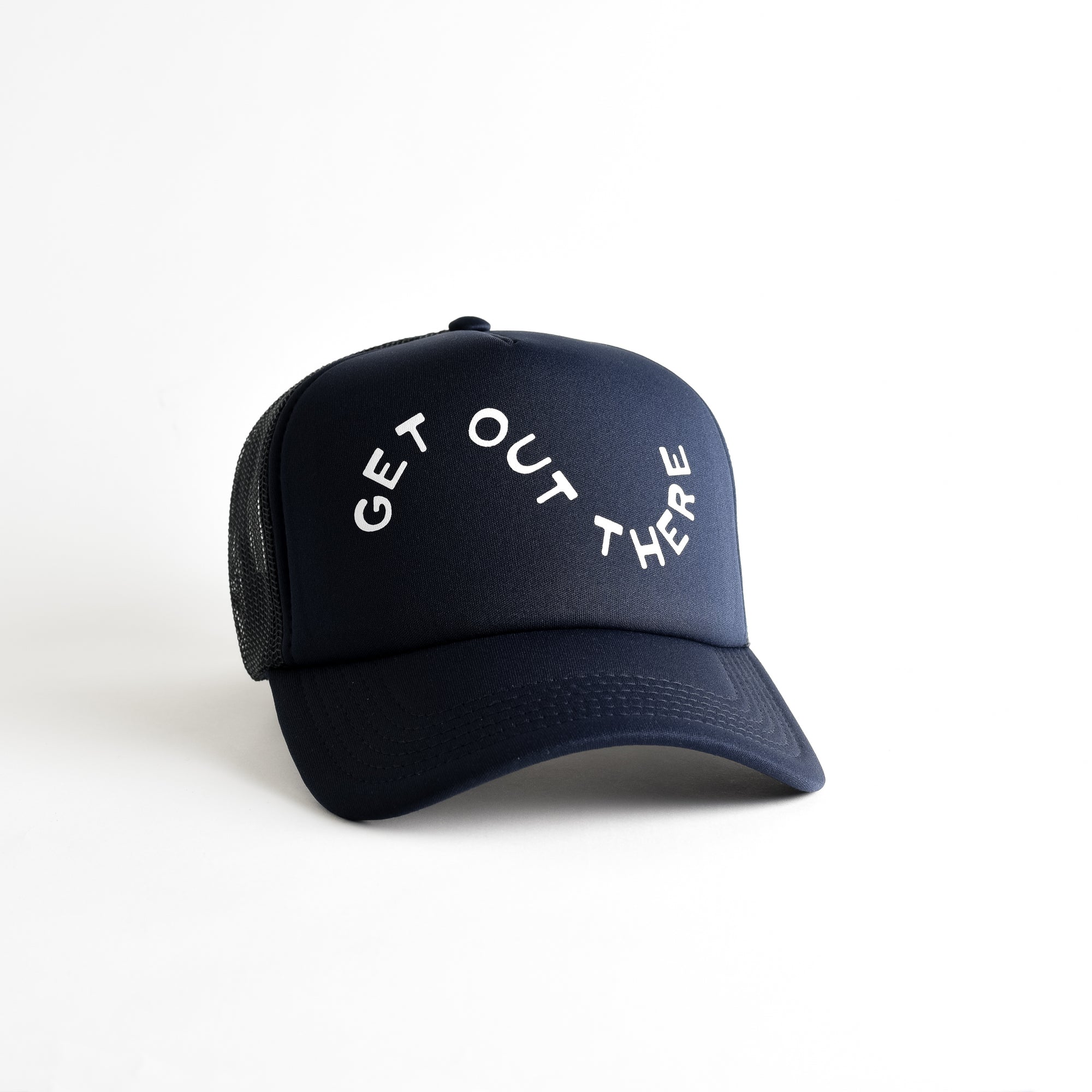 Get Out There Recycled Trucker Hat - navy