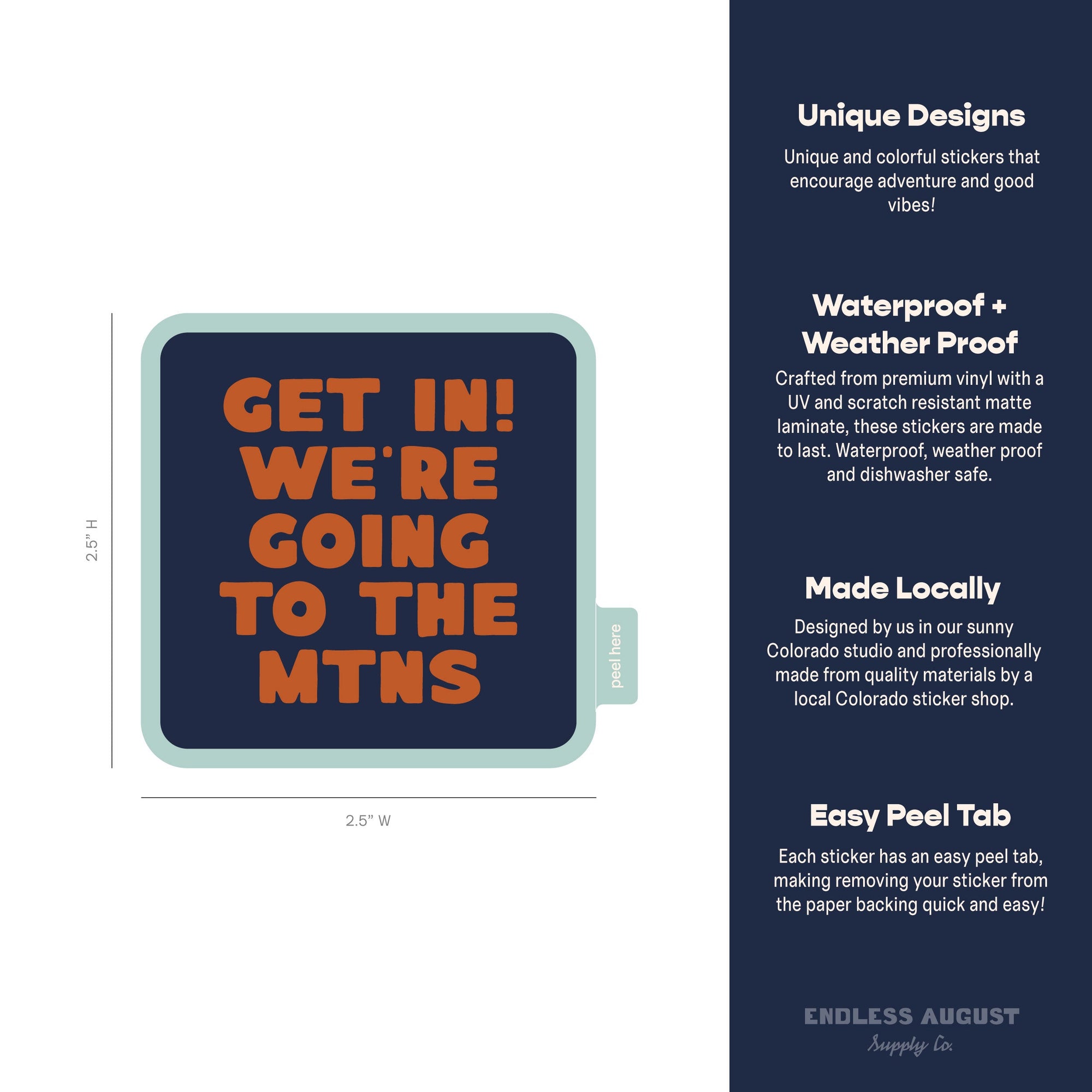 Get In! We're Going To The Mountains Sticker