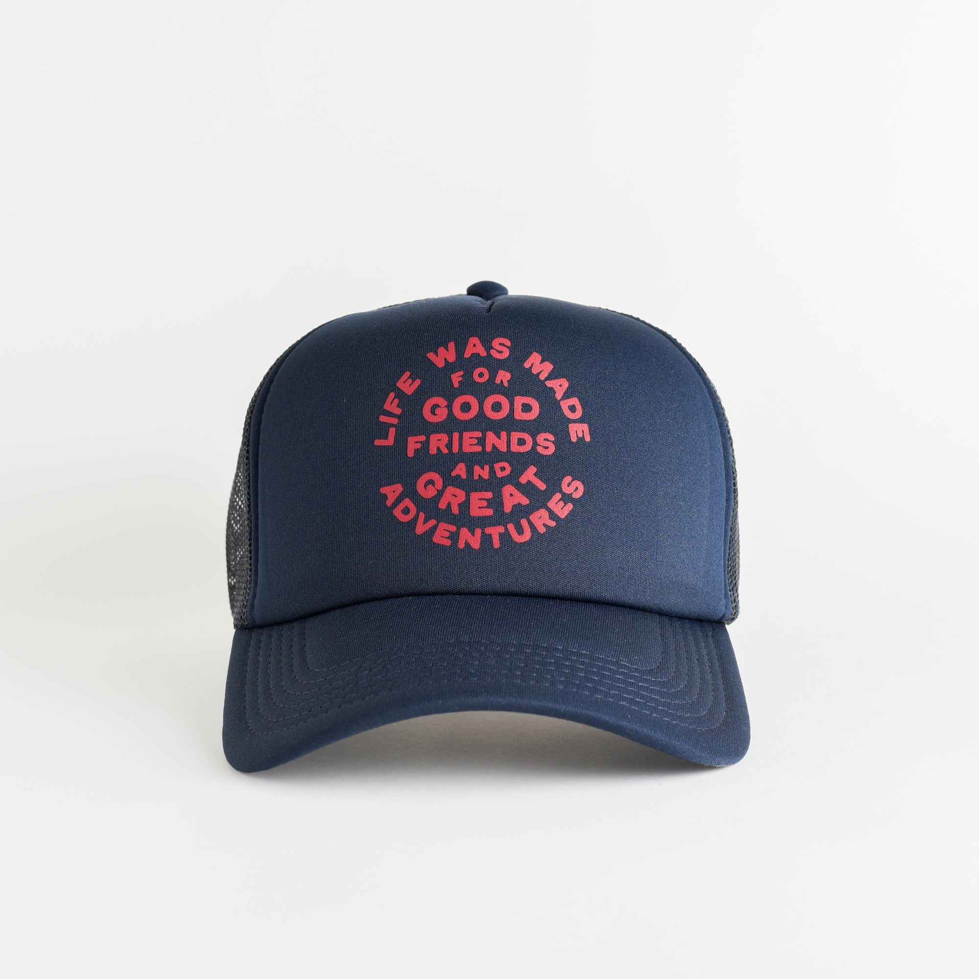 Great Adventures Recycled Trucker Hat - navy