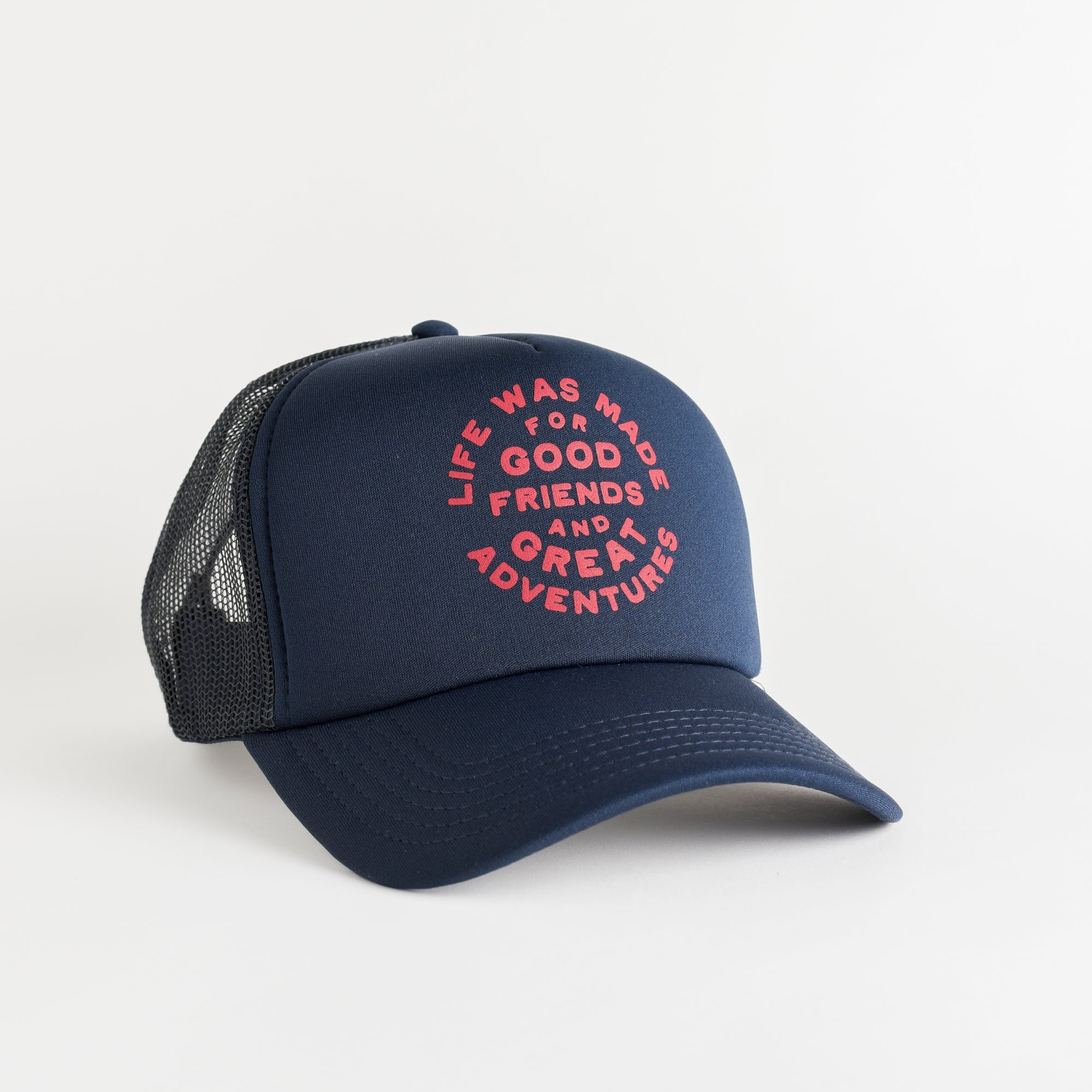 Great Adventures Recycled Trucker Hat - navy