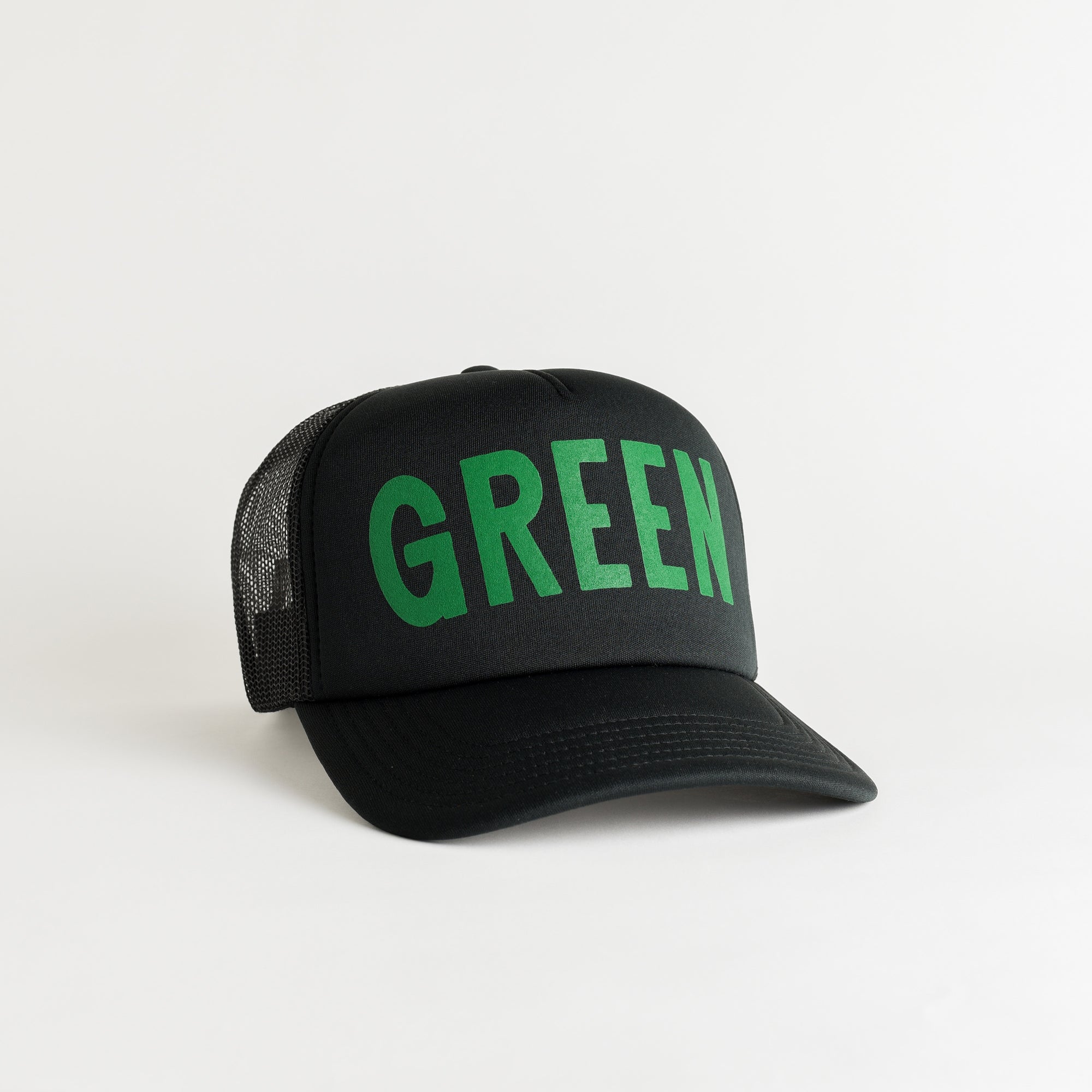 St. Patrick's Day Green Recycled Trucker Hat - black