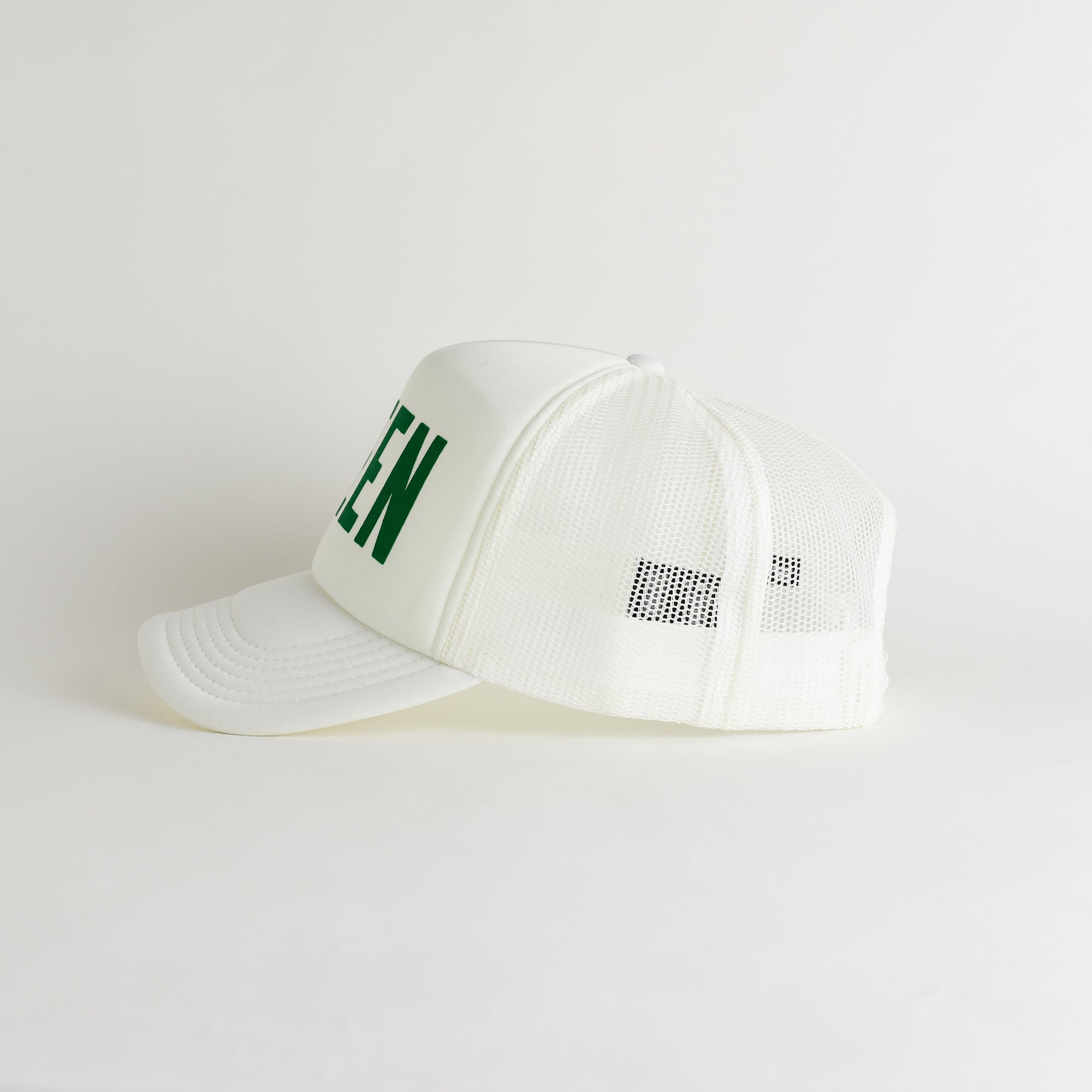 St. Patrick's Day Green Recycled Trucker Hat - snow