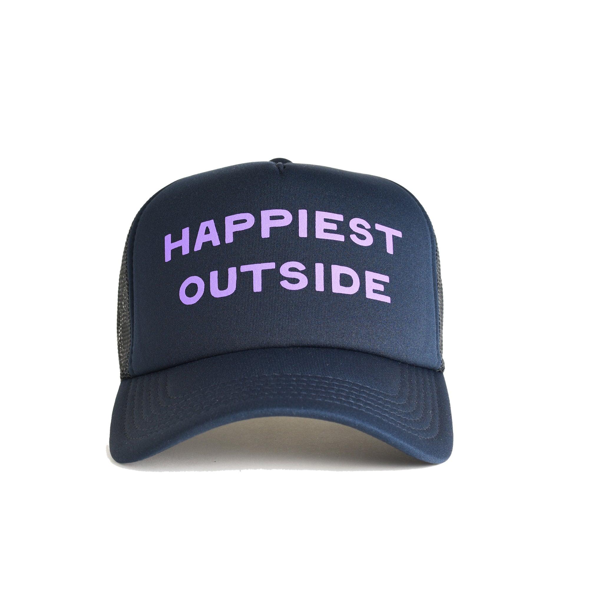 Happiest Outside Recycled Trucker Hat - navy