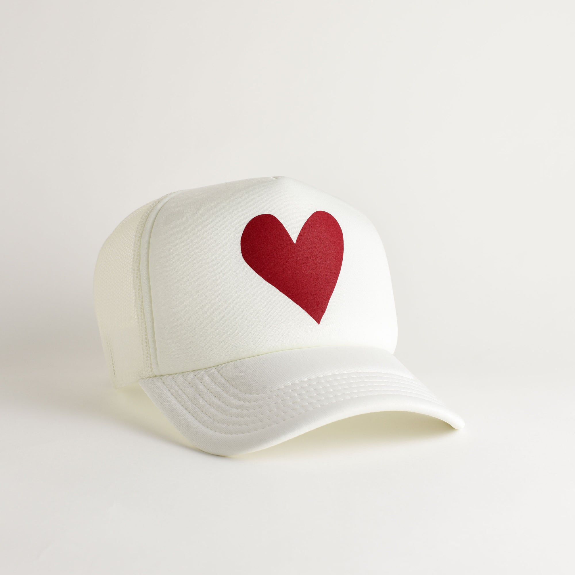 Heart Recycled Trucker Hat - snow