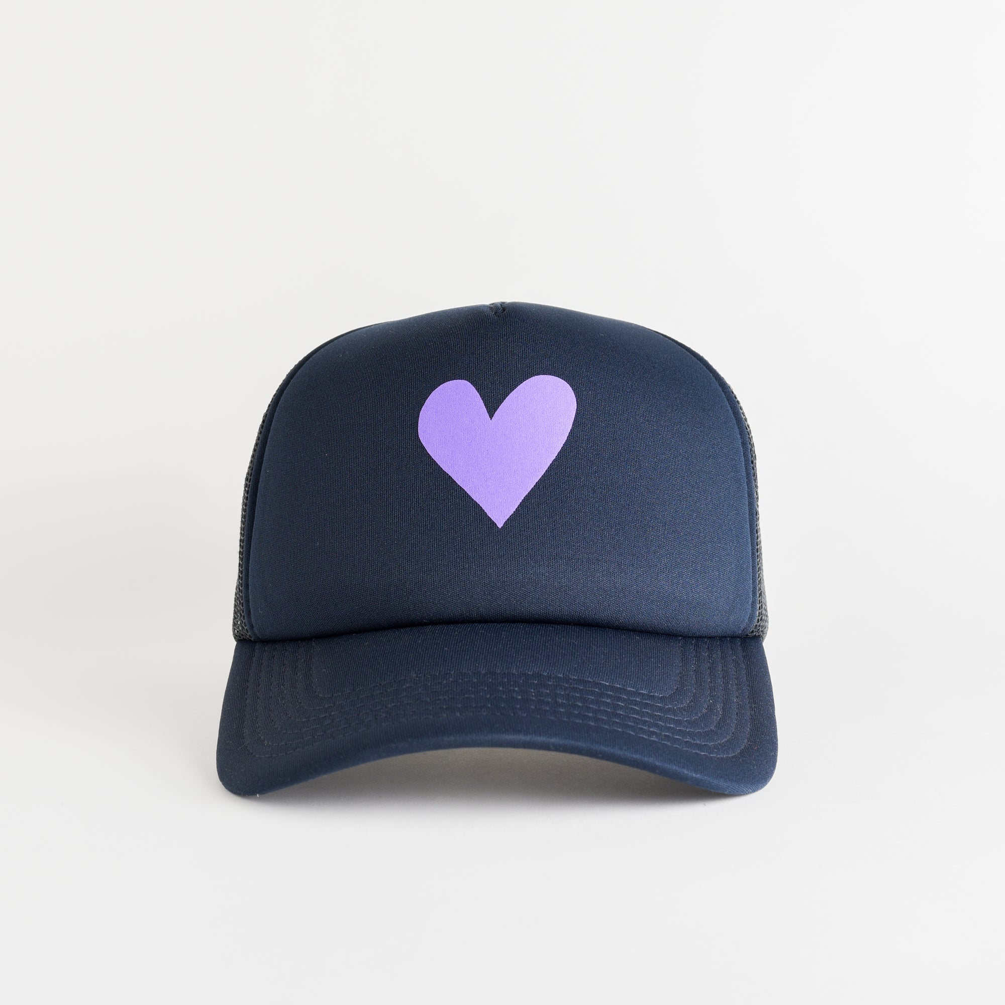 Heart Recycled Trucker Hat - navy