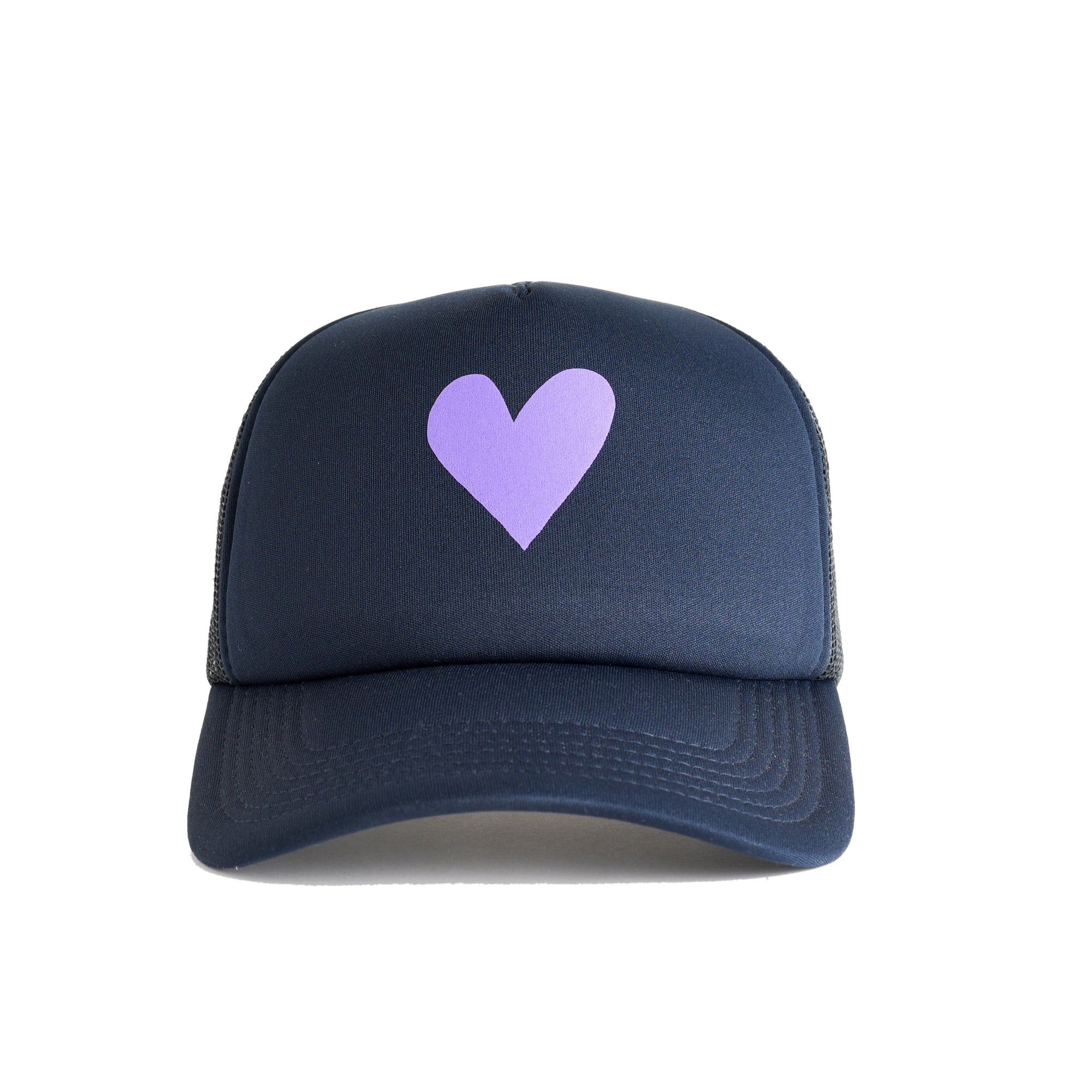 Heart Recycled Trucker Hat - navy