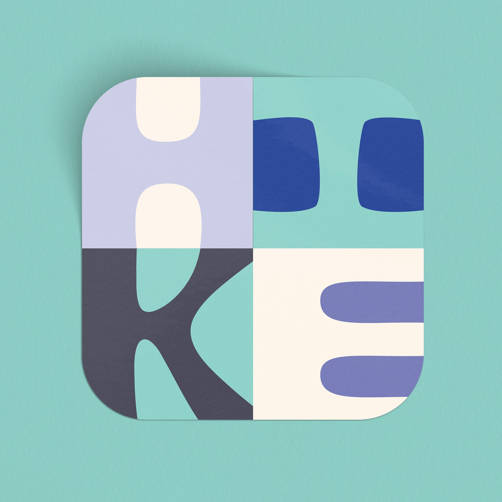 Hike Large Sticker - blues