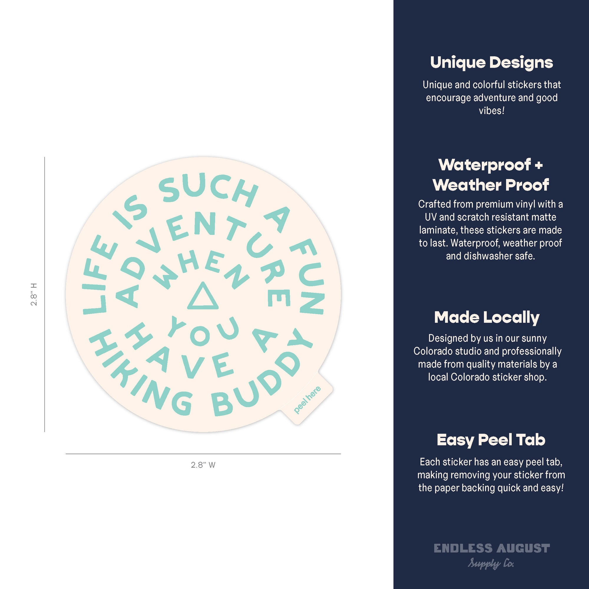 Hike Together Sticker - turquoise