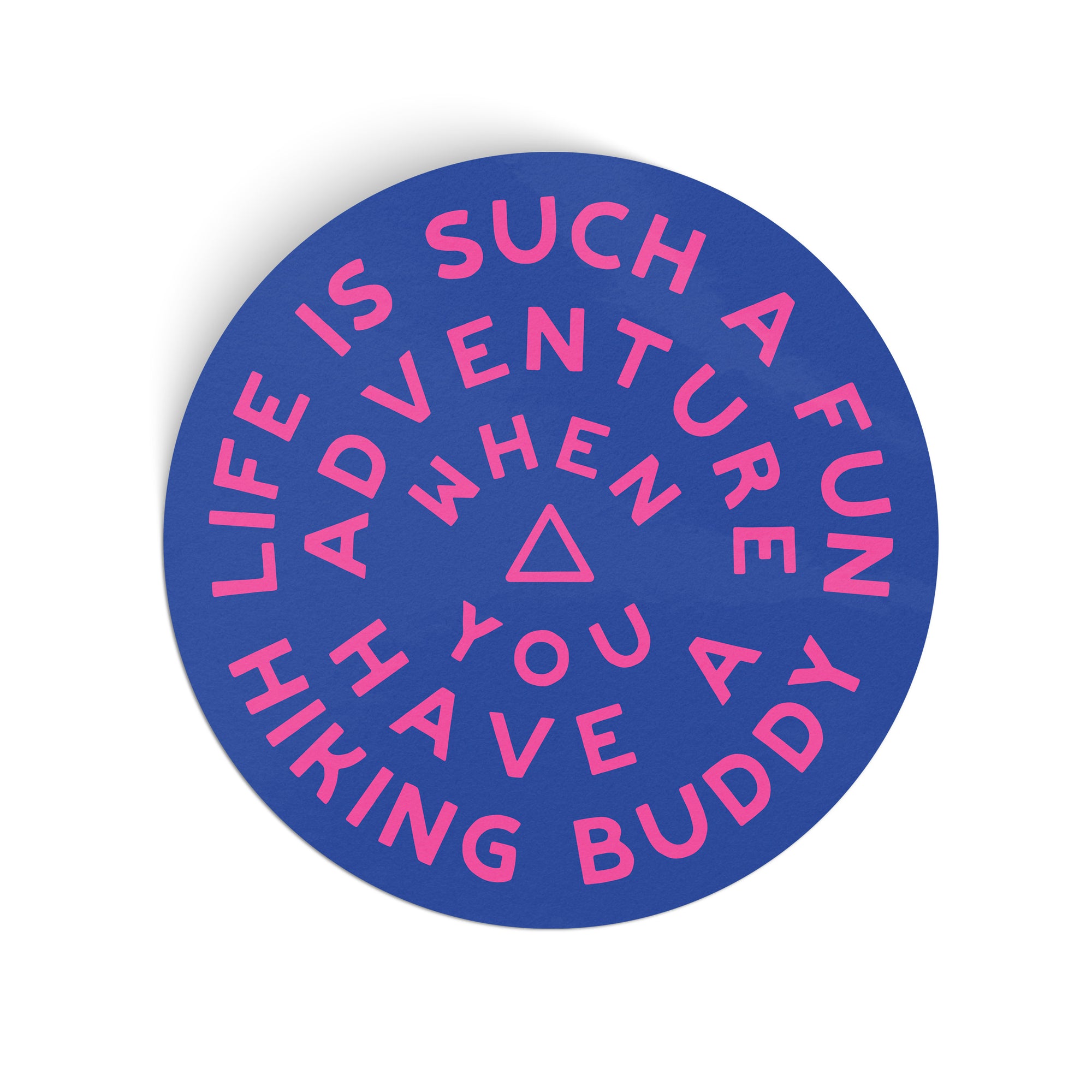 Hike Together Large Sticker - blue