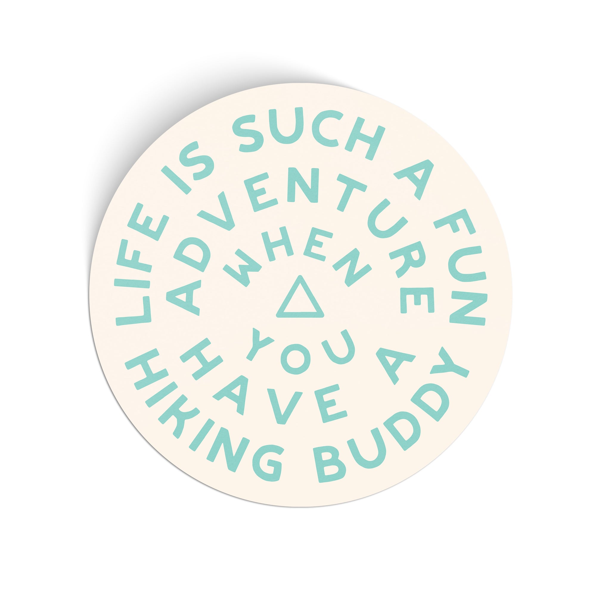 Hike Together Large Sticker - turquoise