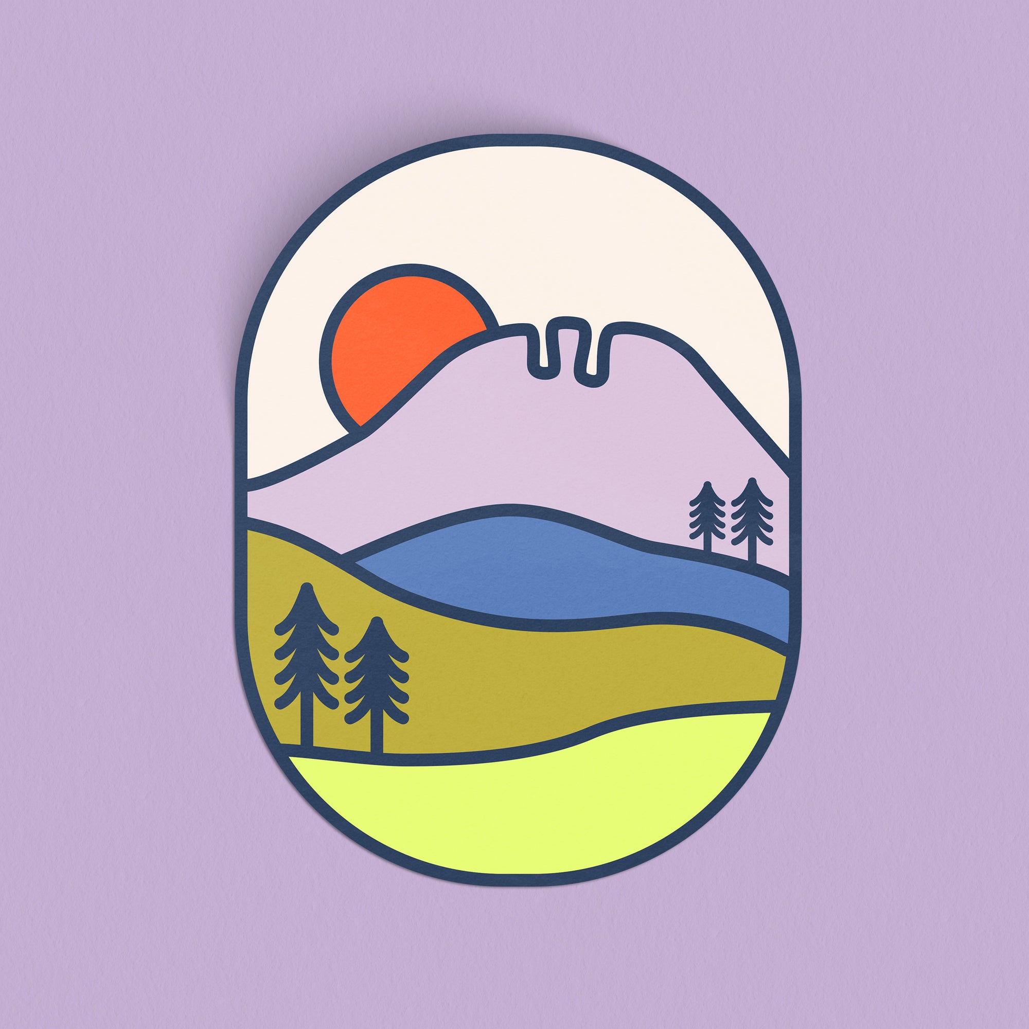 Horsetooth Mountain Large Sticker