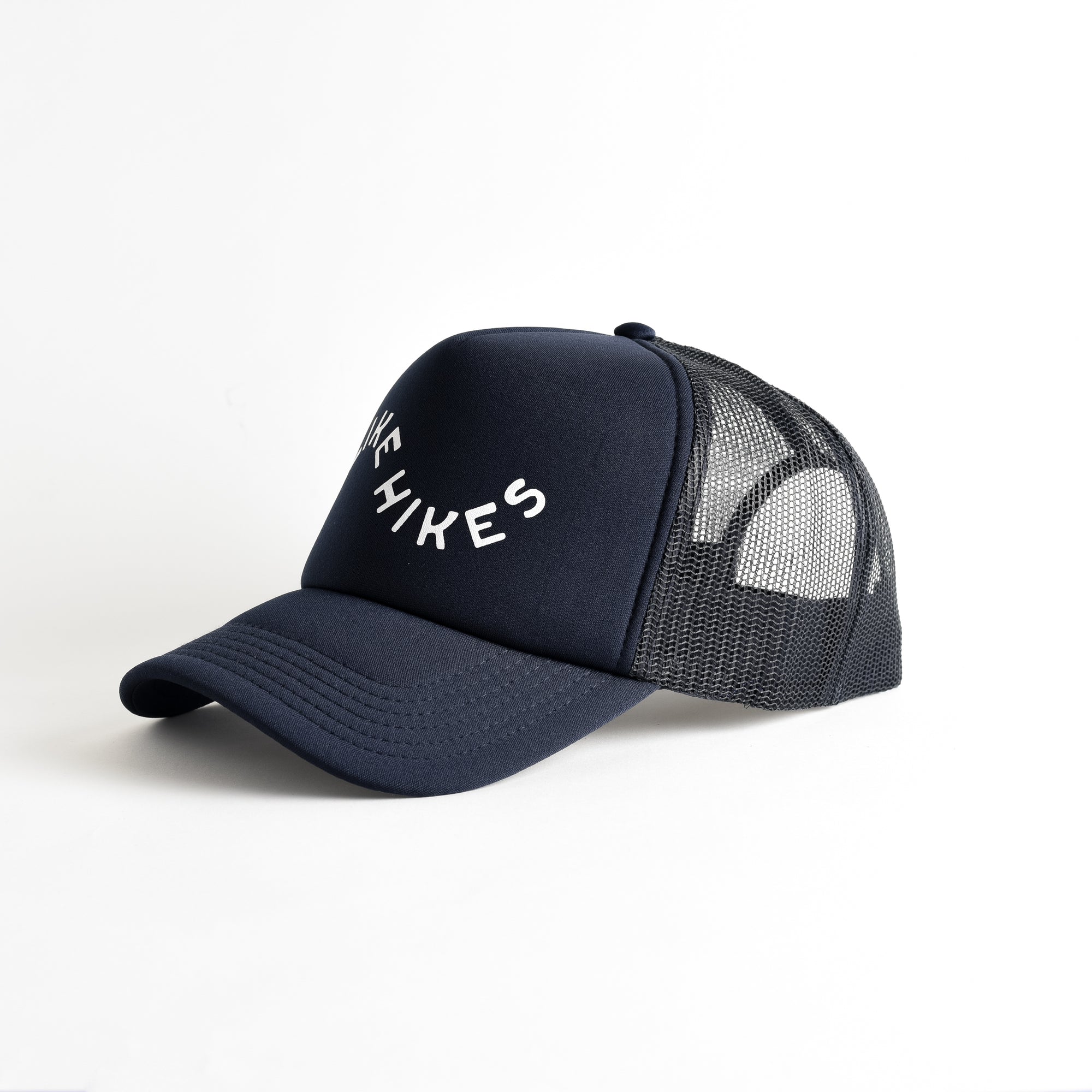I Like Hikes Recycled Trucker Hat - navy