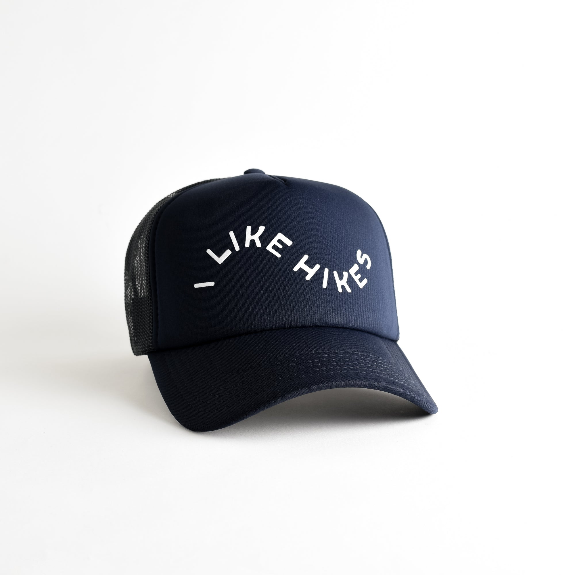 I Like Hikes Recycled Trucker Hat - navy