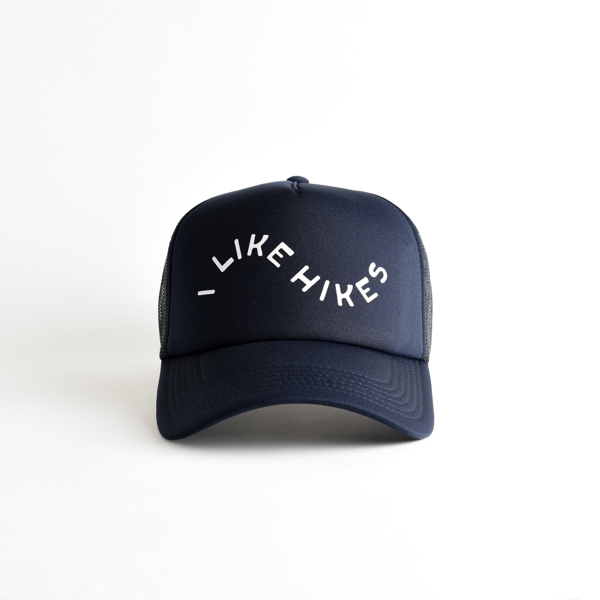 I Like Hikes Recycled Trucker Hat - navy