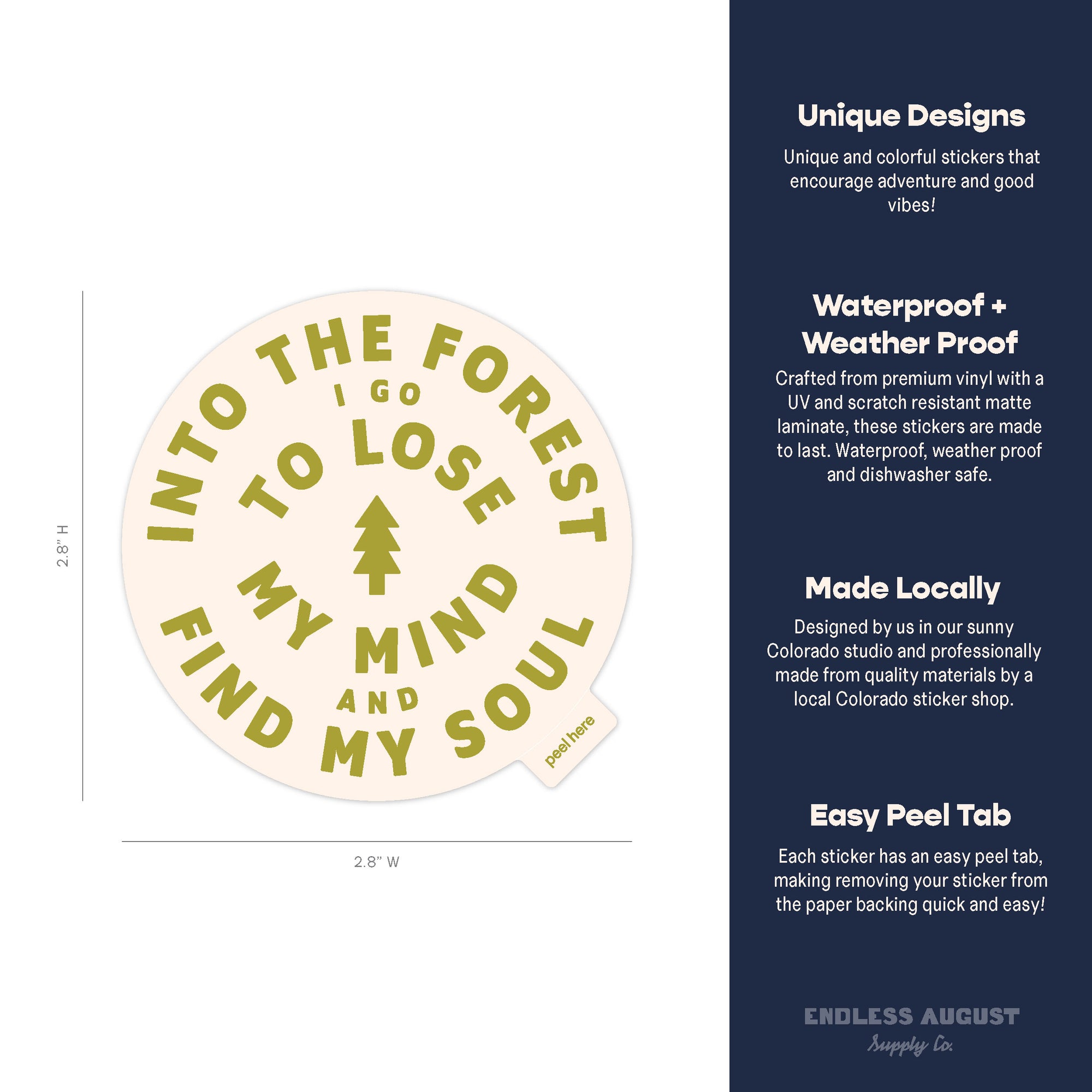 Into The Forest Sticker - light green