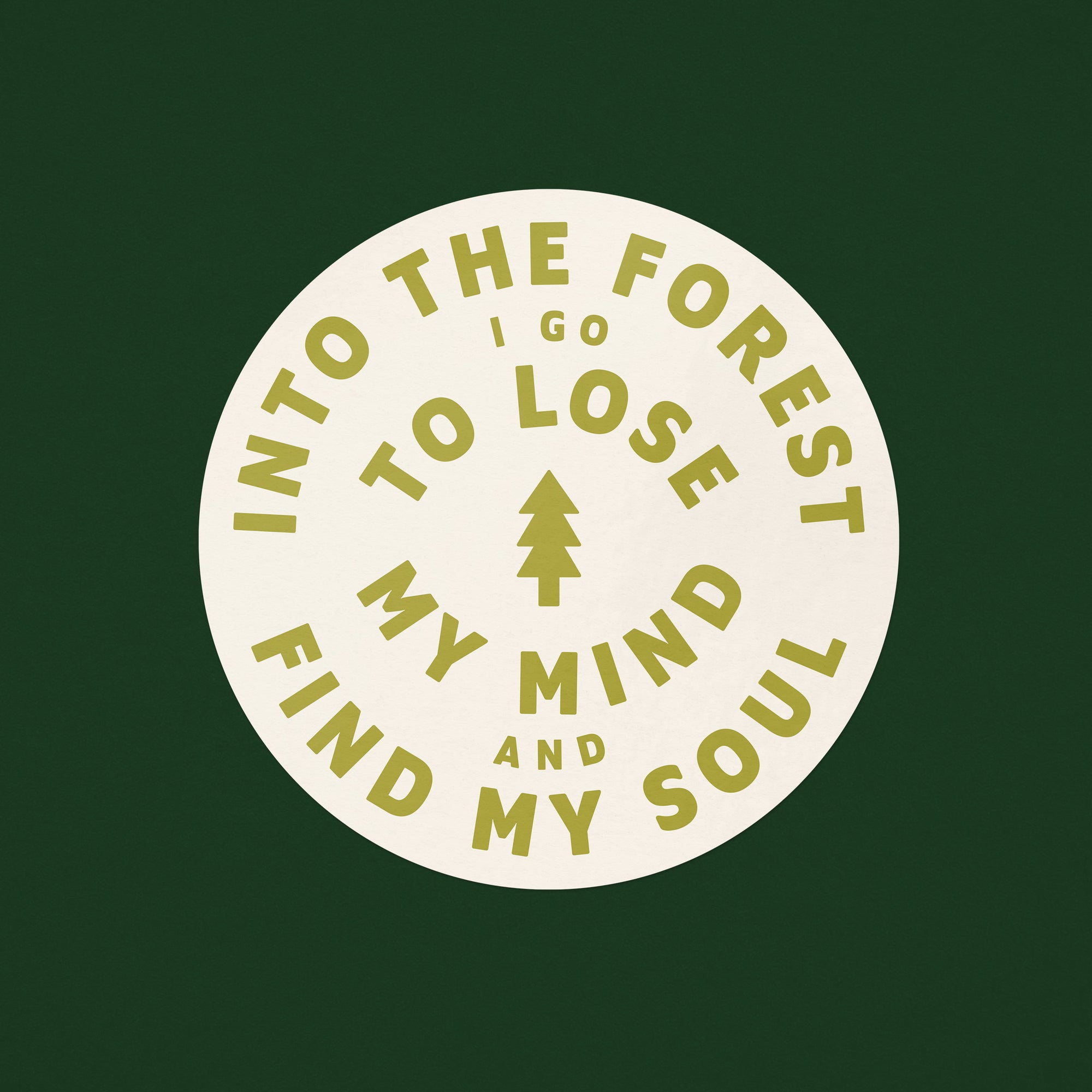 Into The Forest Sticker - light green