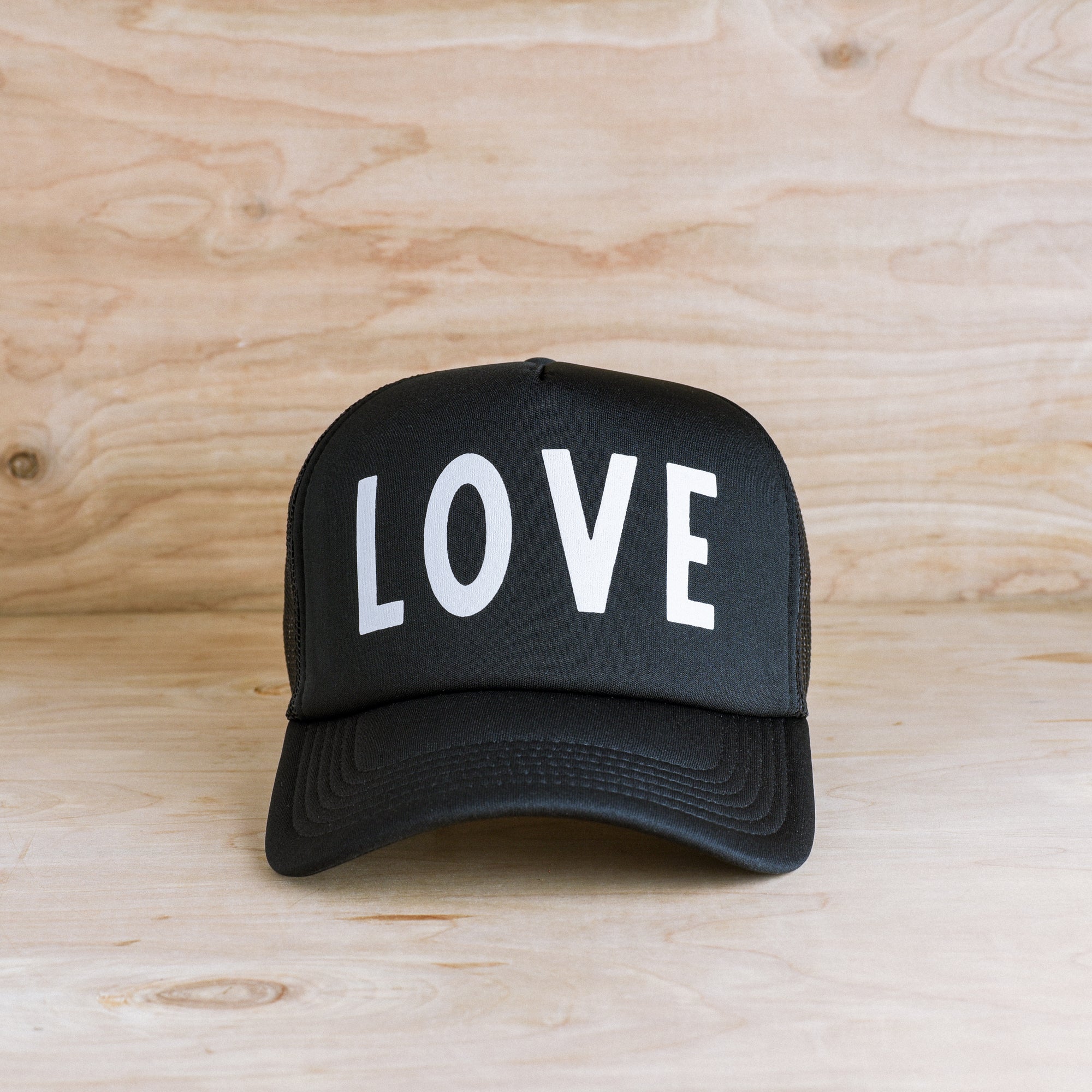 Love Recycled Trucker Hat - black