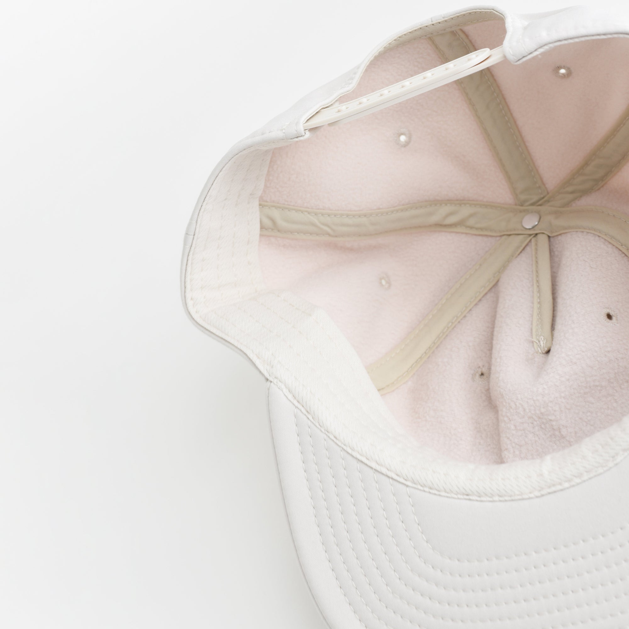 Pink Heart Fleece Lined Hat - cream