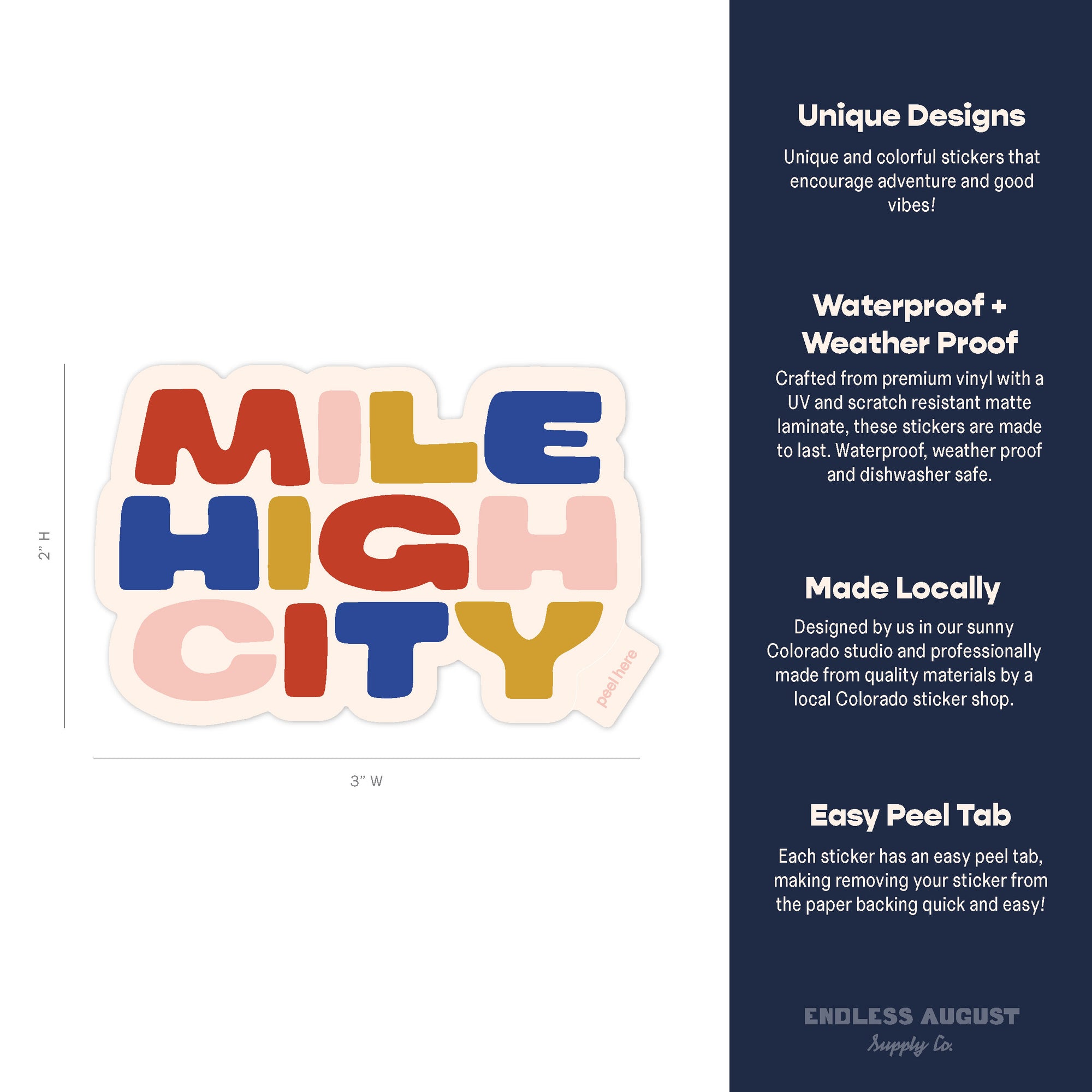Mile High City Sticker