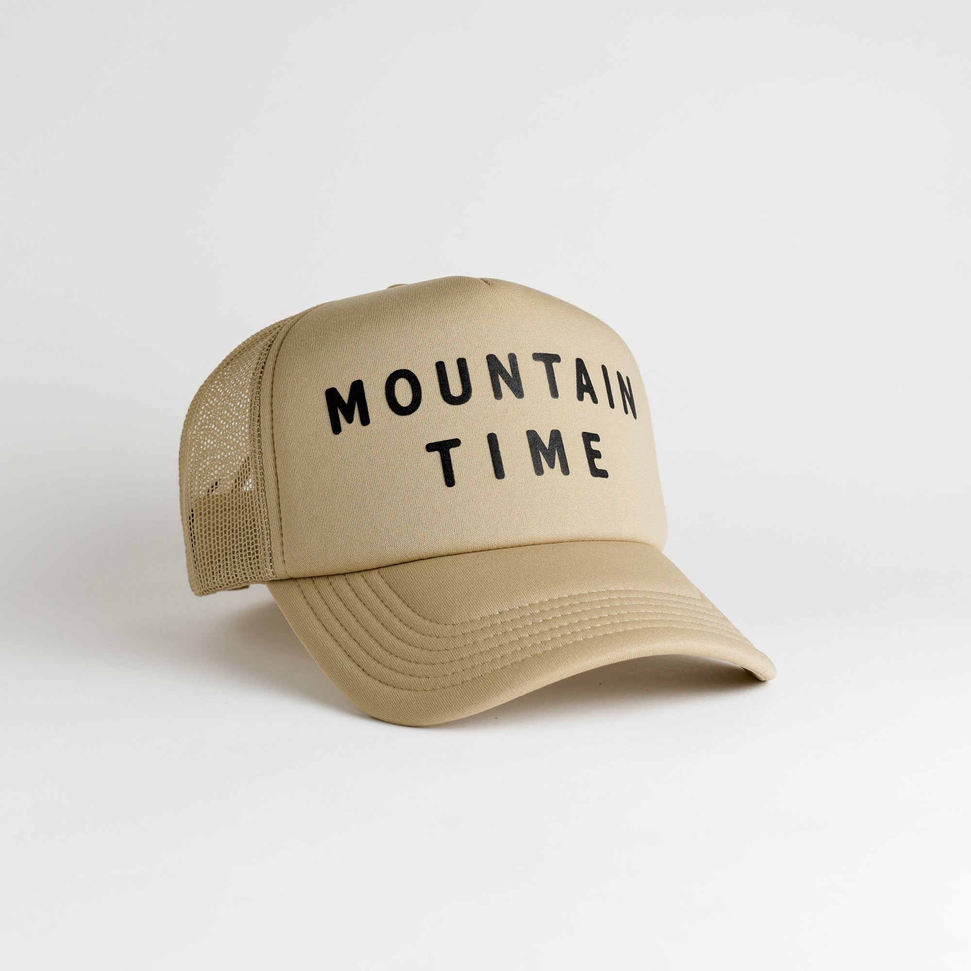 Mountain Time Recycled Trucker Hat - khaki