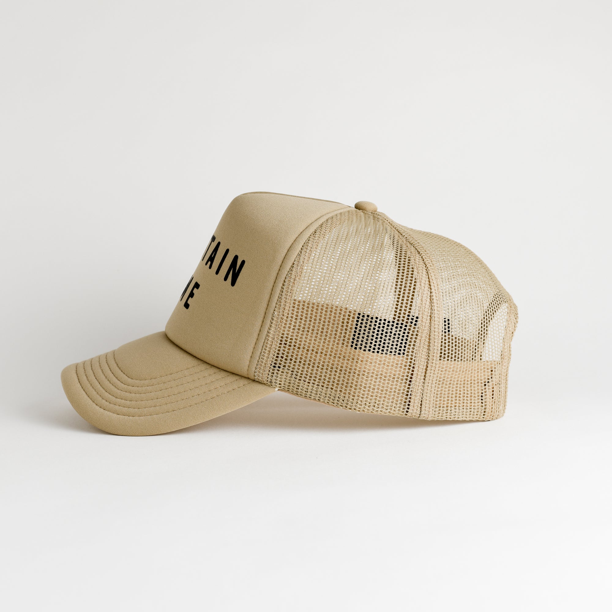 Mountain Time Recycled Trucker Hat - khaki