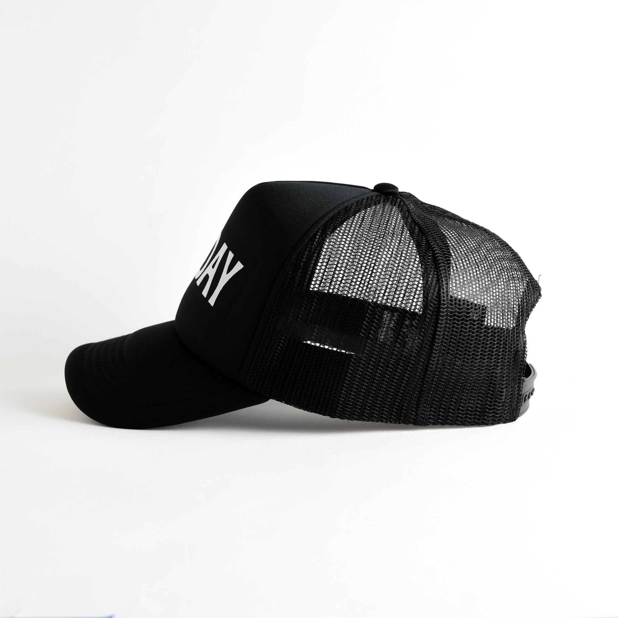 Ski Day Recycled Trucker Hat - black
