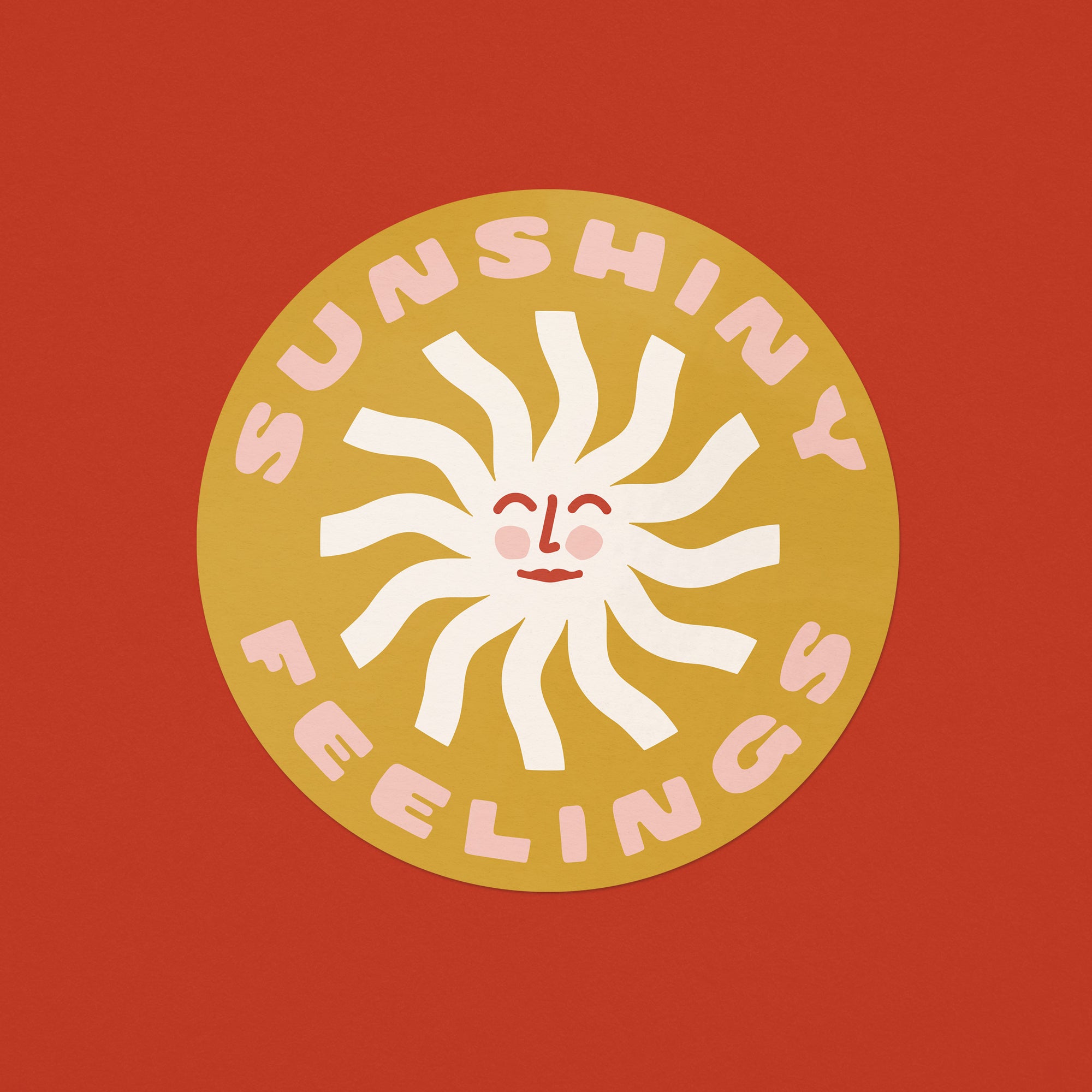 Sunshiny Feelings Sticker - yellow