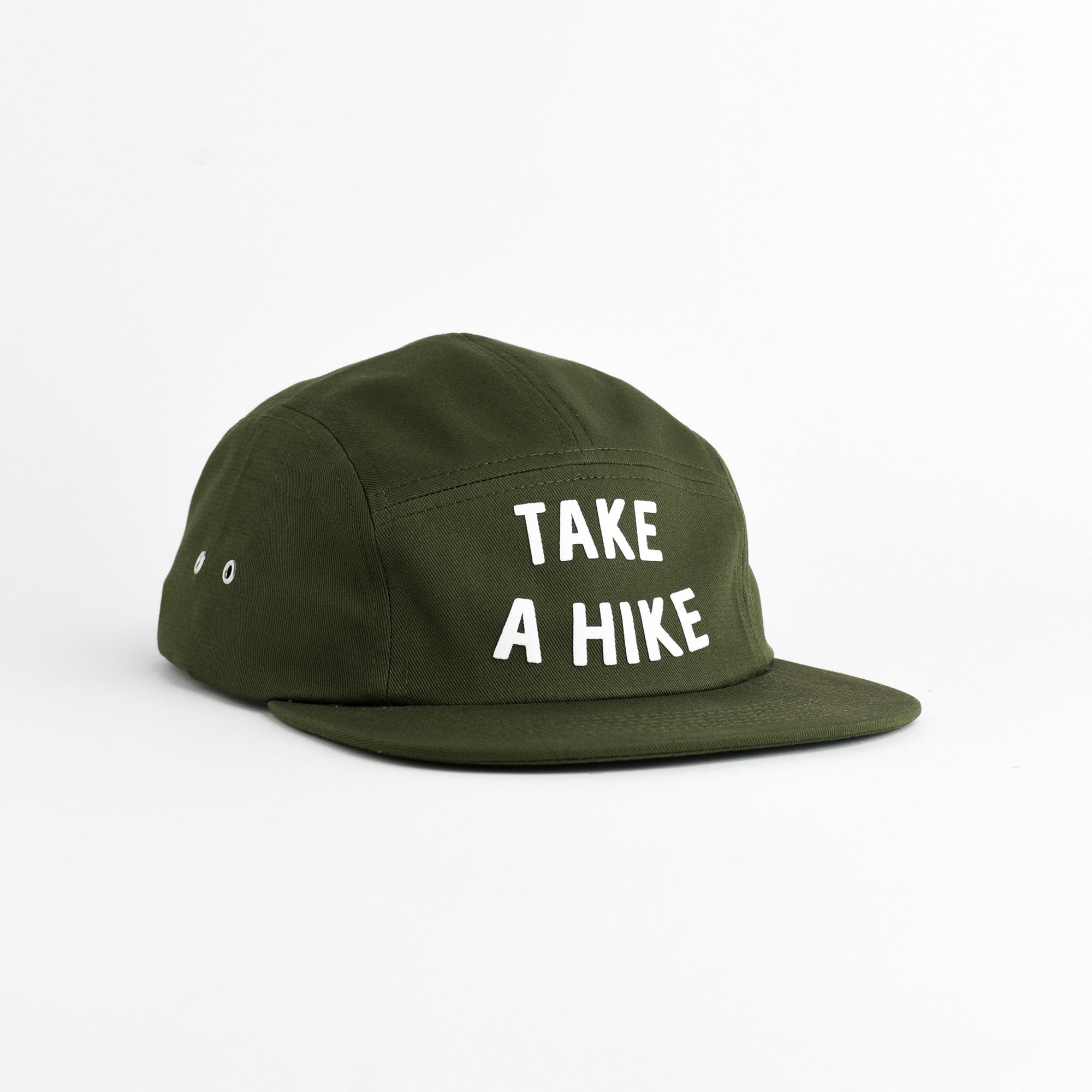 Take A Hike Five Panel Hat - moss
