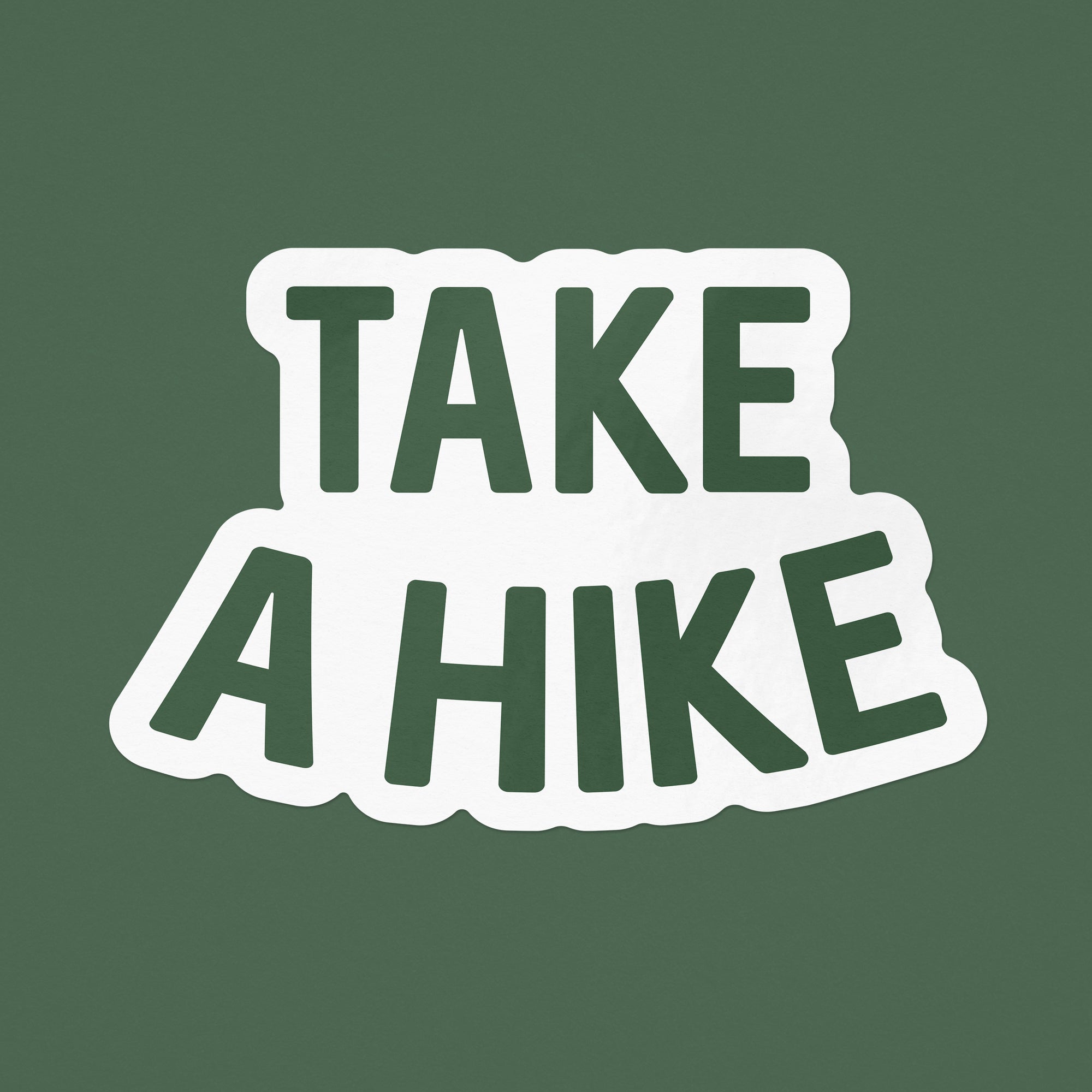 Take A Hike Large Sticker - green
