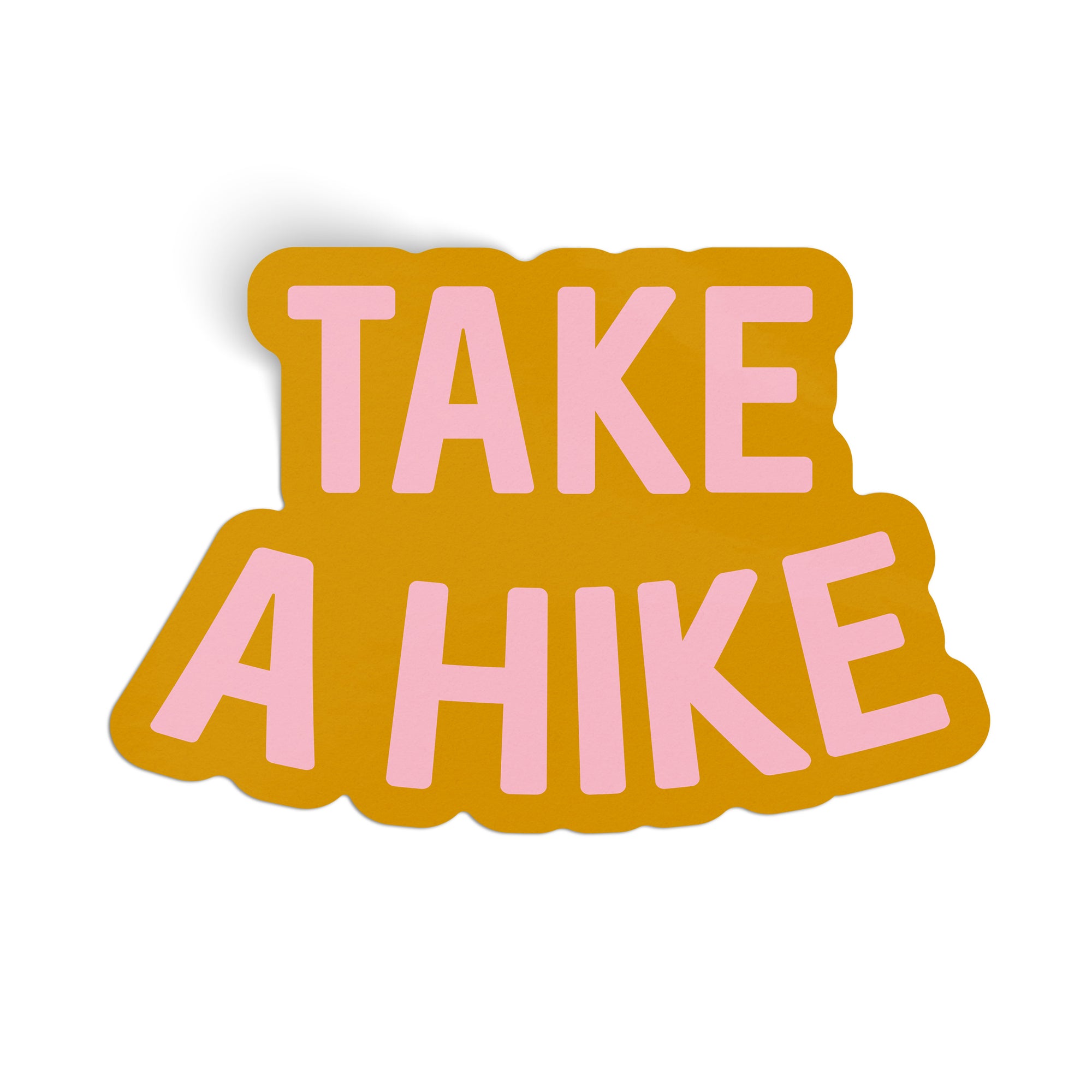 Take A Hike Large Sticker - orange