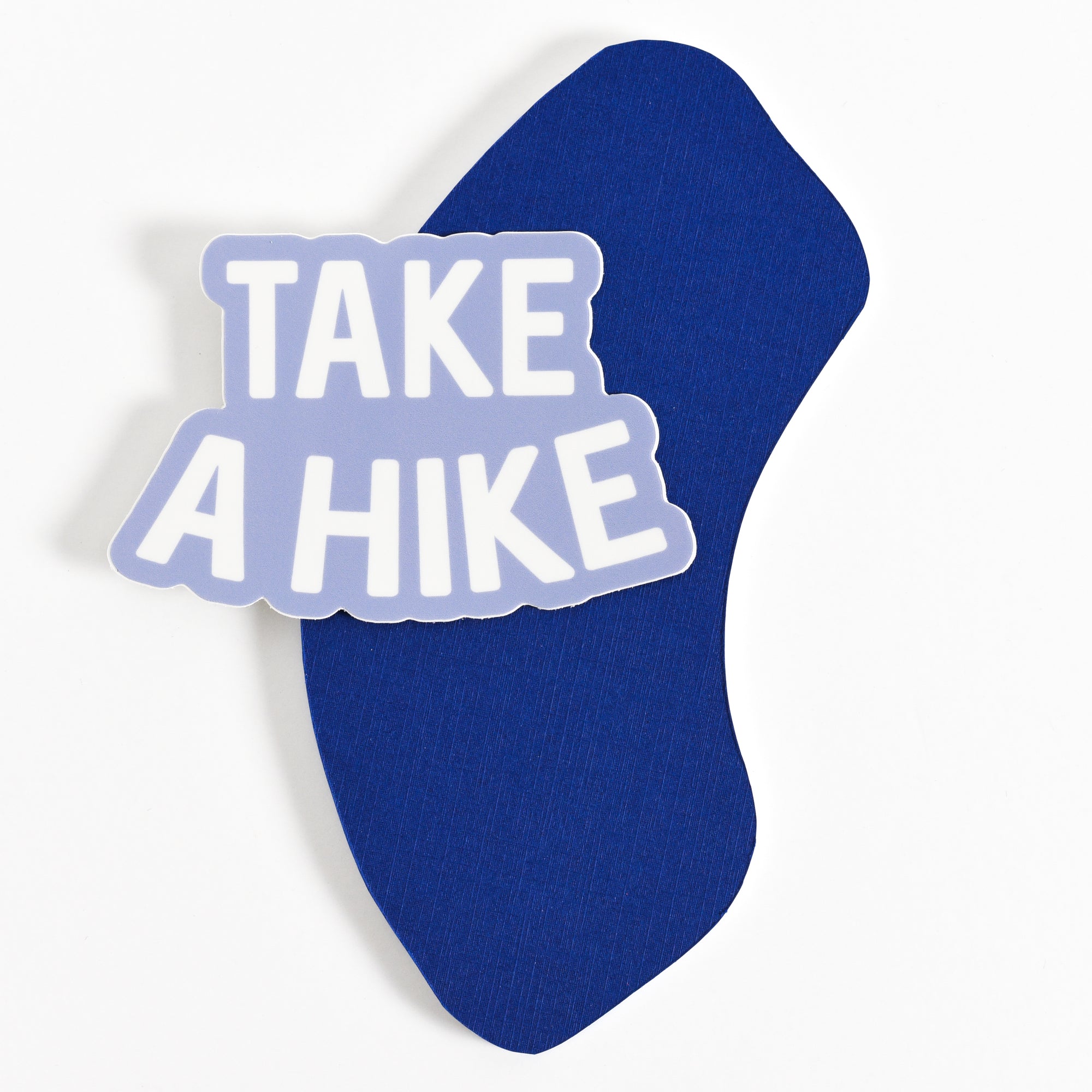 Take A Hike Large Sticker - light blue