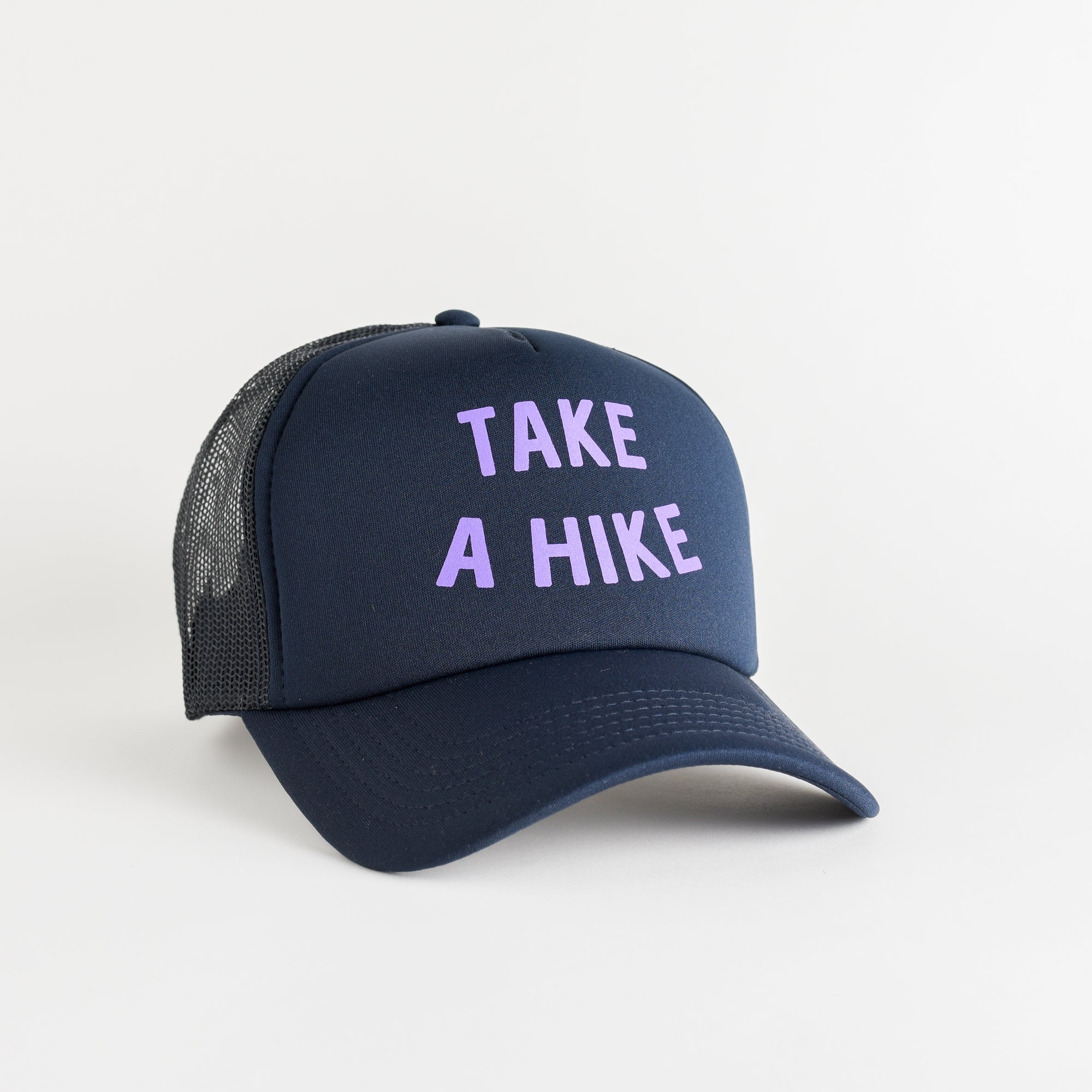 Take A Hike Recycled Trucker Hat - navy