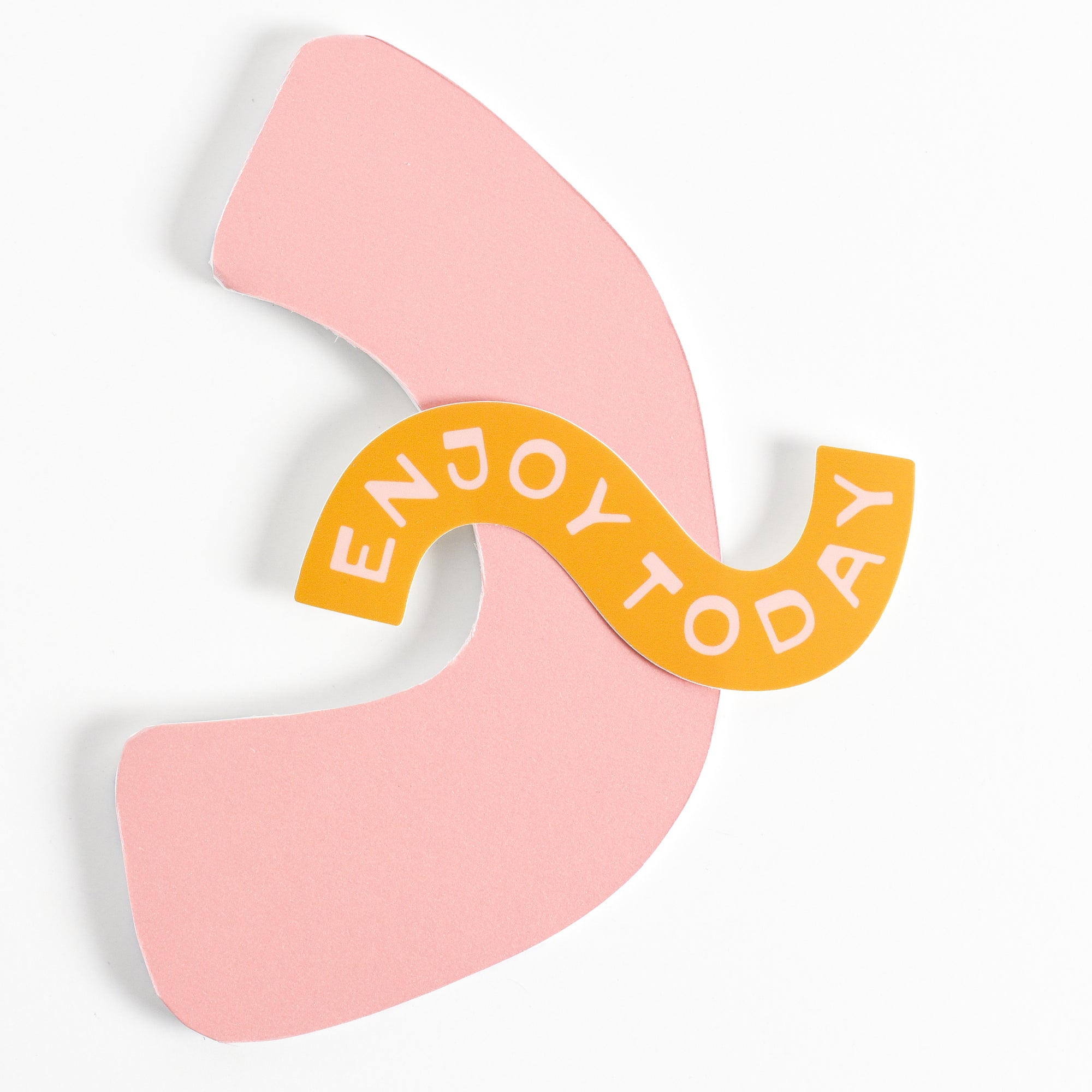Enjoy Today Large Sticker - yellow