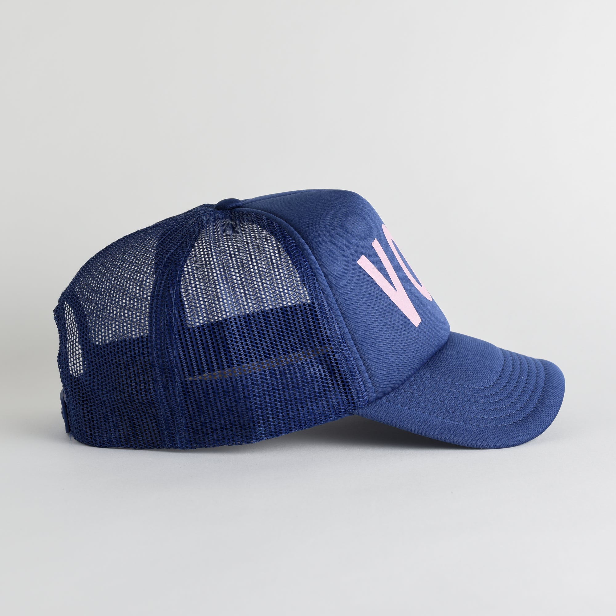 Vote Recycled Trucker Hat - cobalt