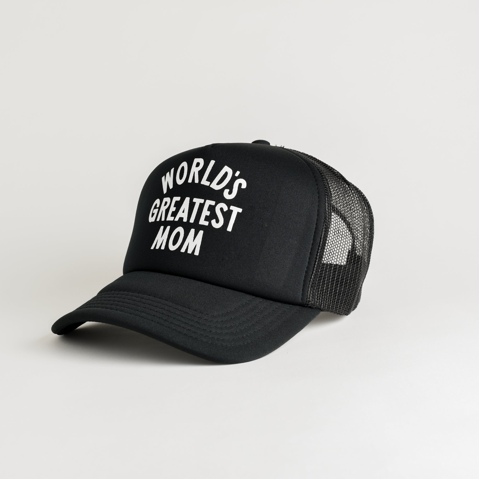 World's Greatest Mom Recycled Trucker Hat - black