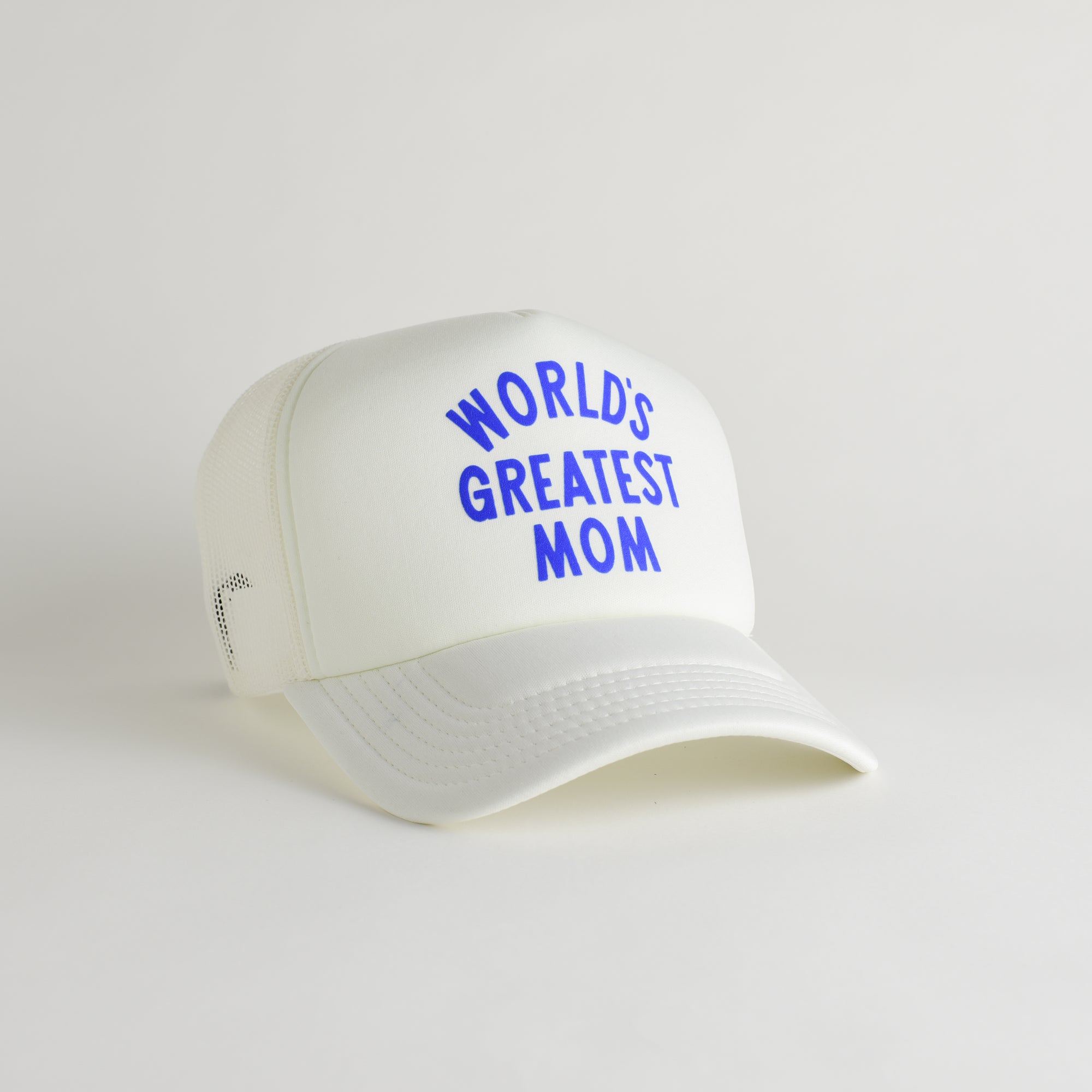 World's Greatest Mom Recycled Trucker Hat - ecru