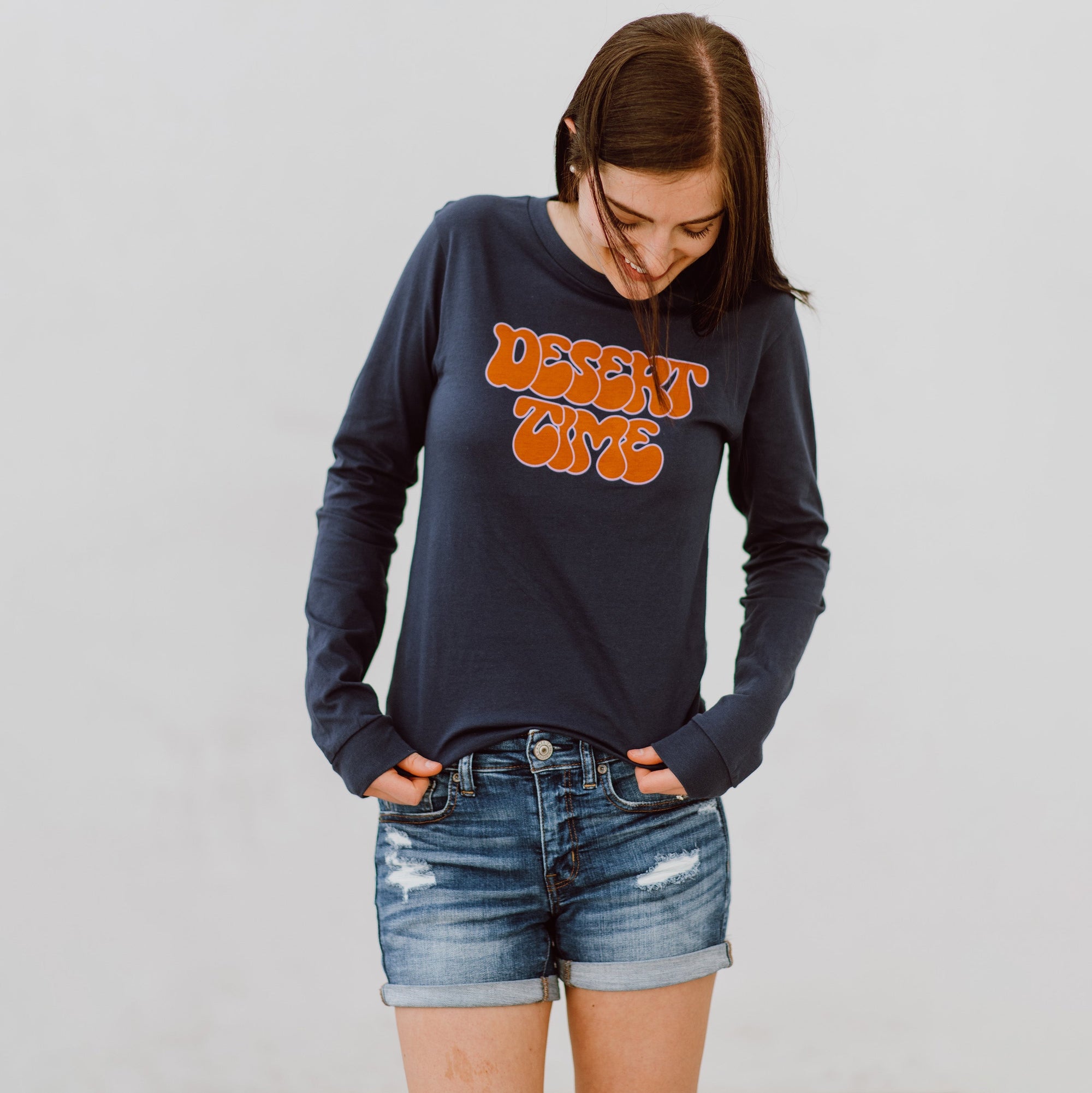 Desert Time Long Sleeve Tee Shirts & Tops August Ink navy XS