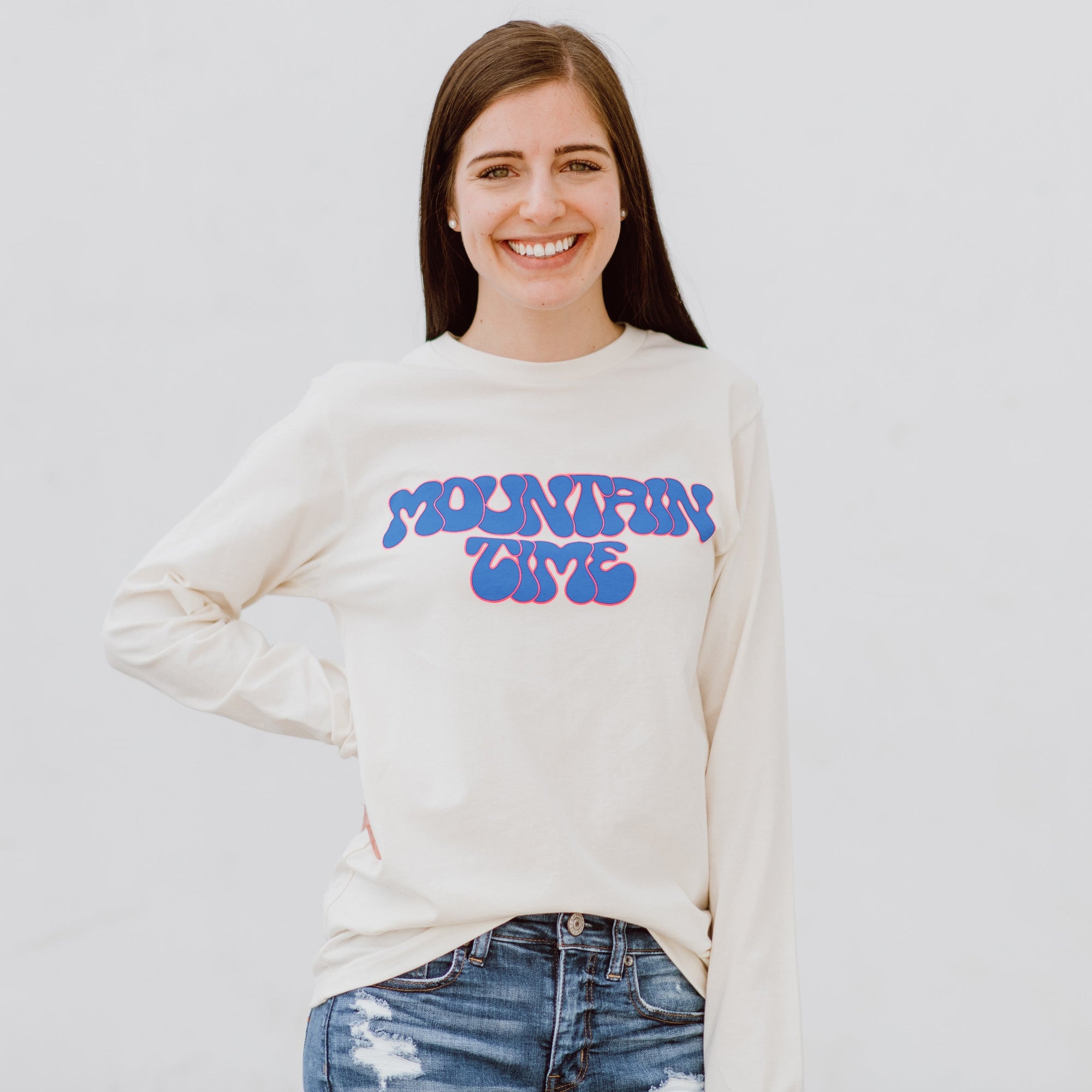 Mountain Time Long Sleeve Tee Shirts & Tops August Ink natural XS