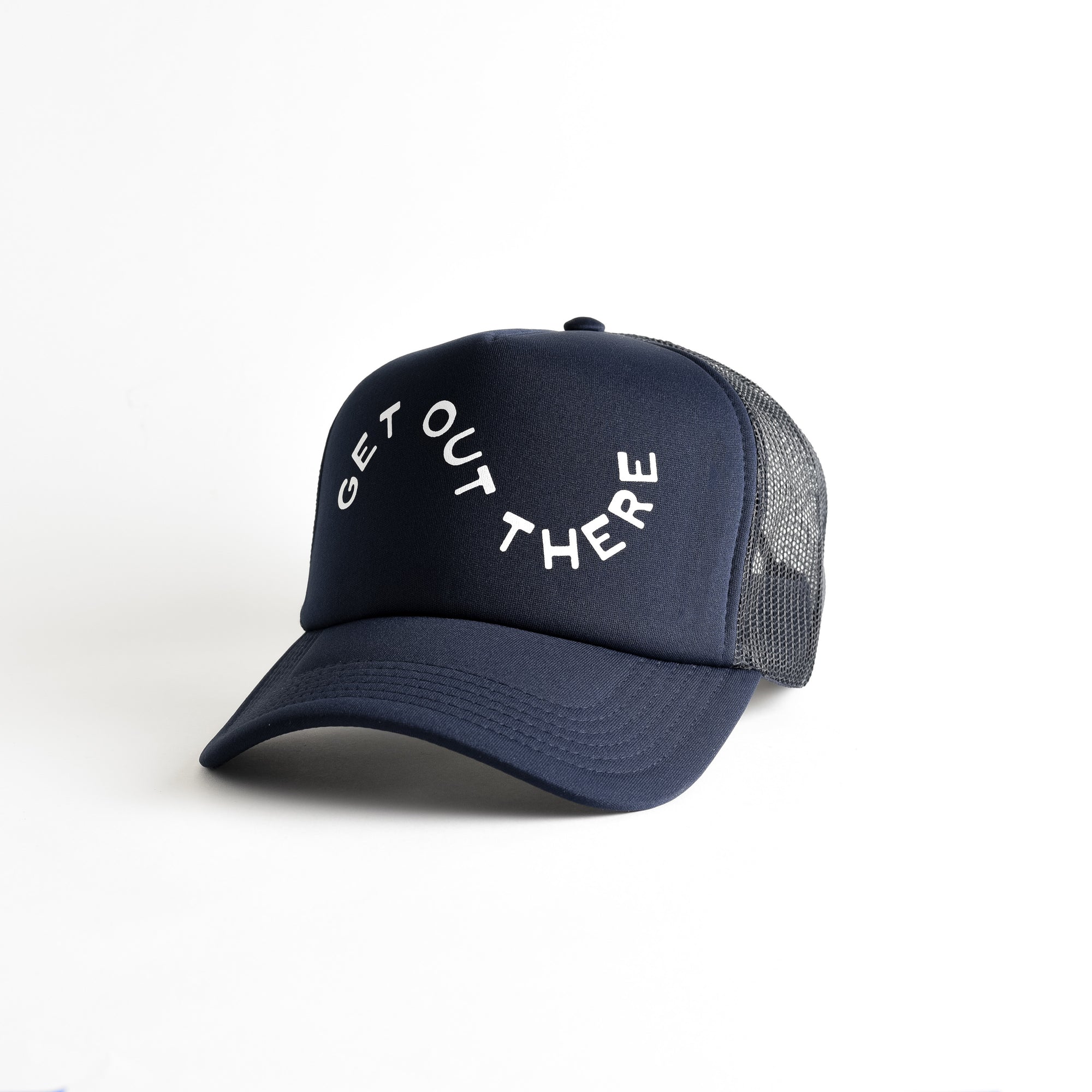Get Out There Recycled Trucker Hat - navy