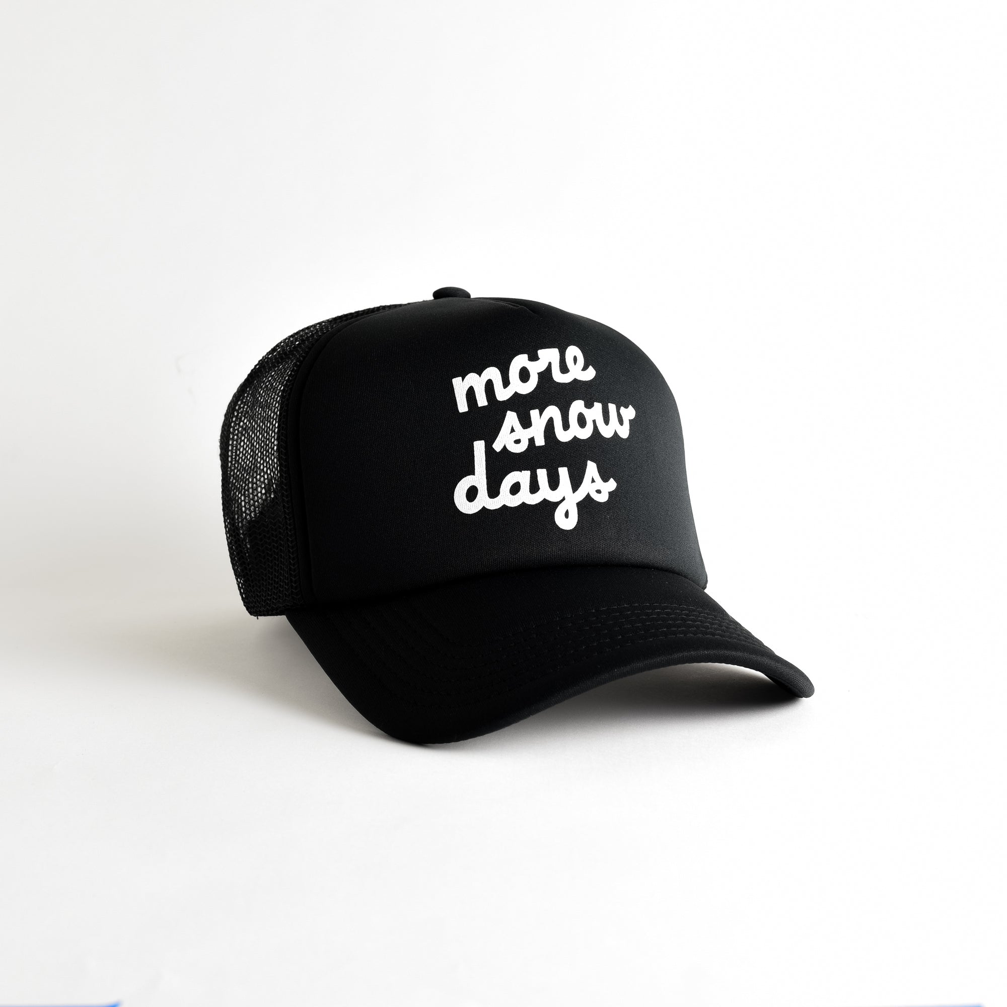 More Snow Days Recycled Trucker Hat - black